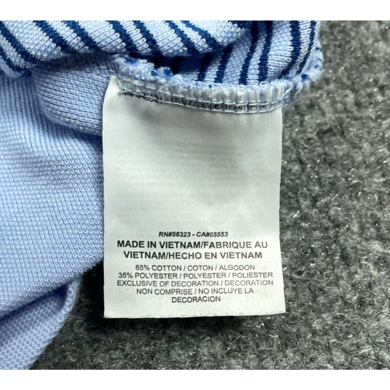 Nike Nike Dri-Fit Polo Shirt Adult Large Blue Striped Polo Shirt Nike Dri-FIT Golf Casual Activewear Mens Size US L / EU 52-54 / 3 - 5 Thumbnail