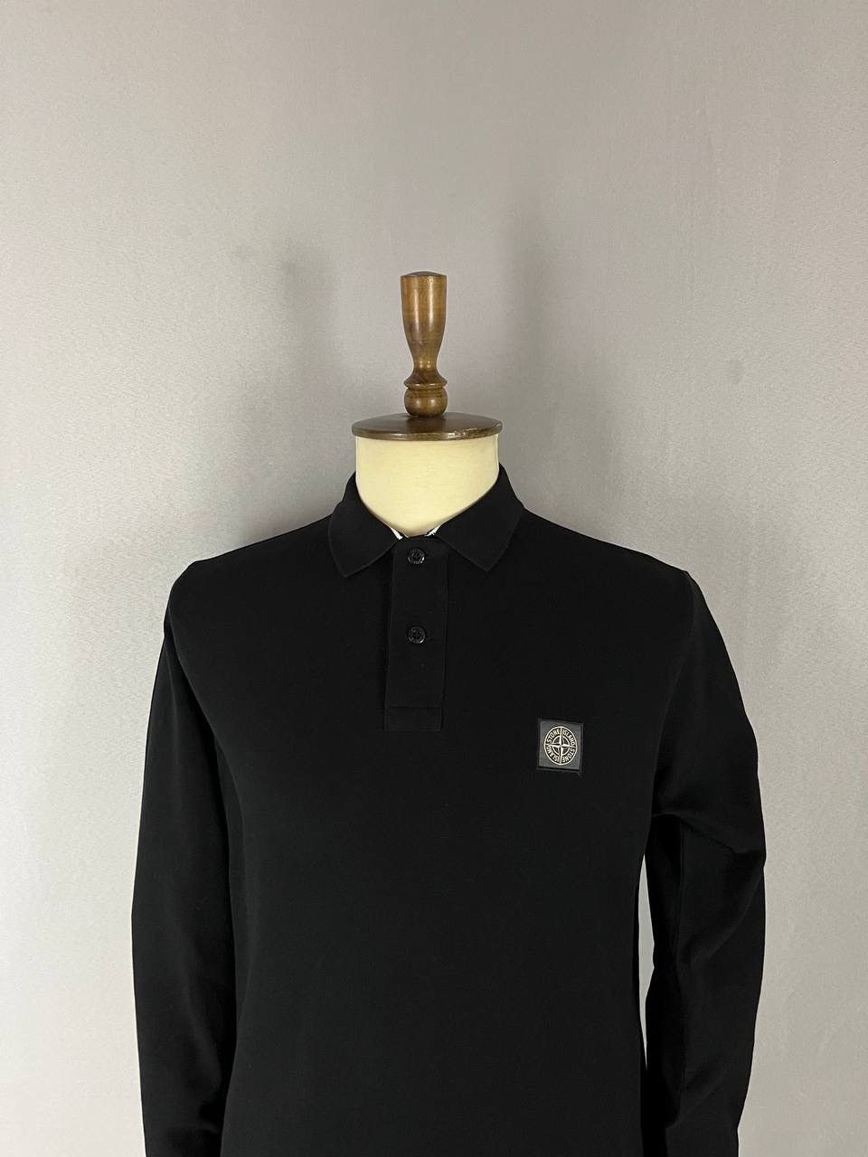 Stone Island Stone Island Polo Long Sleeve Black Program Patch Size US L / EU 52-54 / 3 - 2 Thumbnail