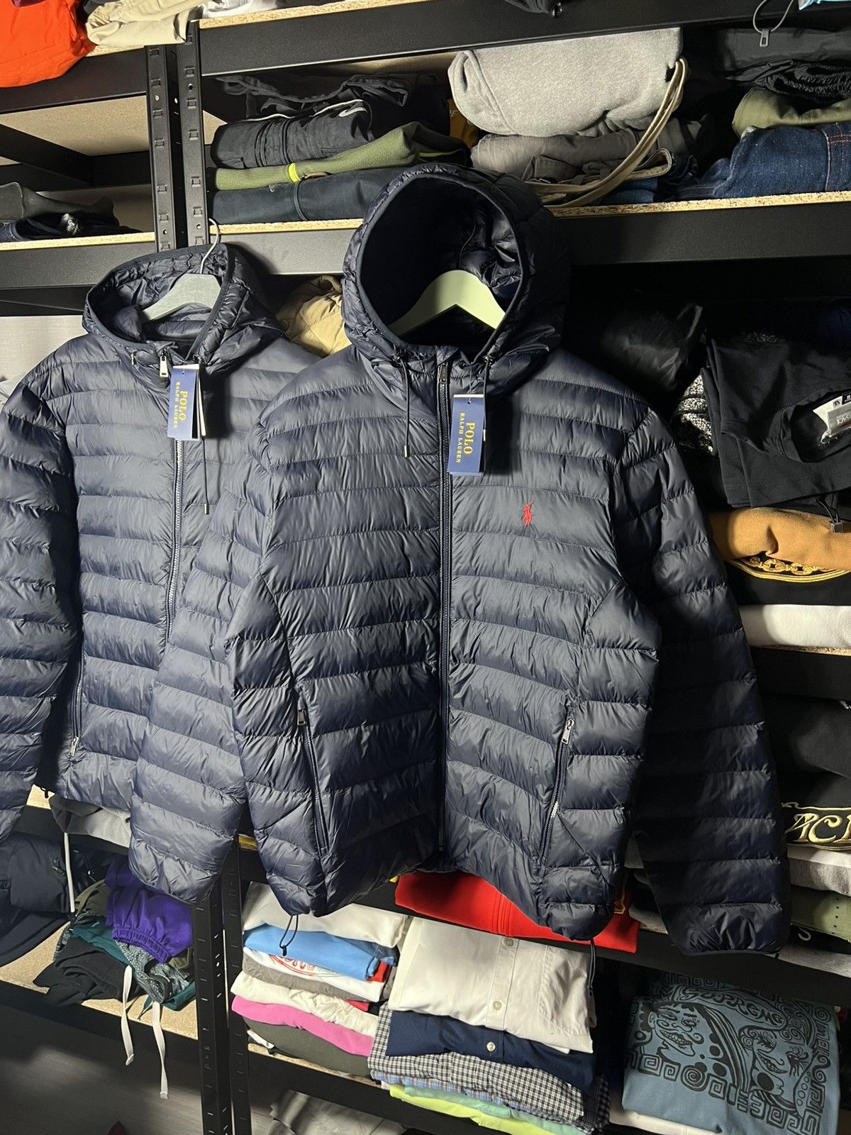 Polo Ralph Lauren Polo Ralph Lauren Navy Water Repellent Hooded Puffer Jacket Size US L / EU 52-54 / 3 - 1 Thumbnail