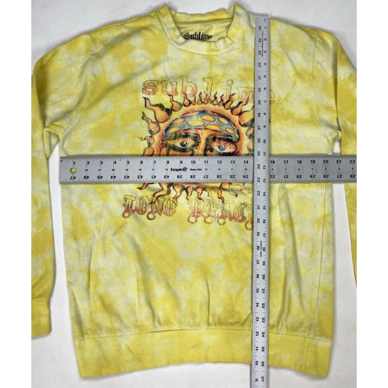 Vintage Sublime Sweatshirt Crew Neck Women Medium Yellow Tie Dye Long Sleeve Logo Music Retro All Seasons Size M / US 6-8 / IT 42-44 - 5 Thumbnail