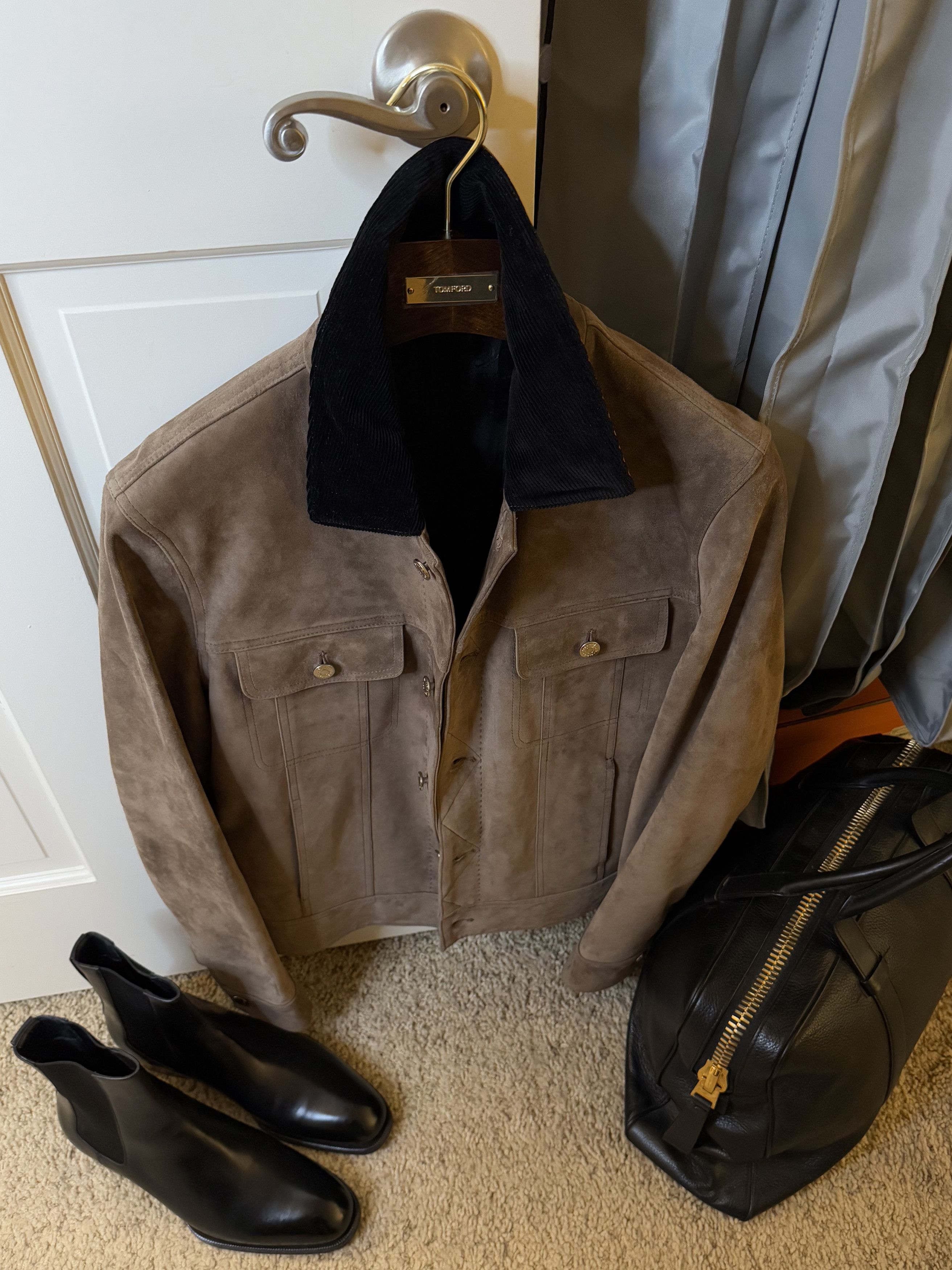 Berluti Suede Trucker Jacket