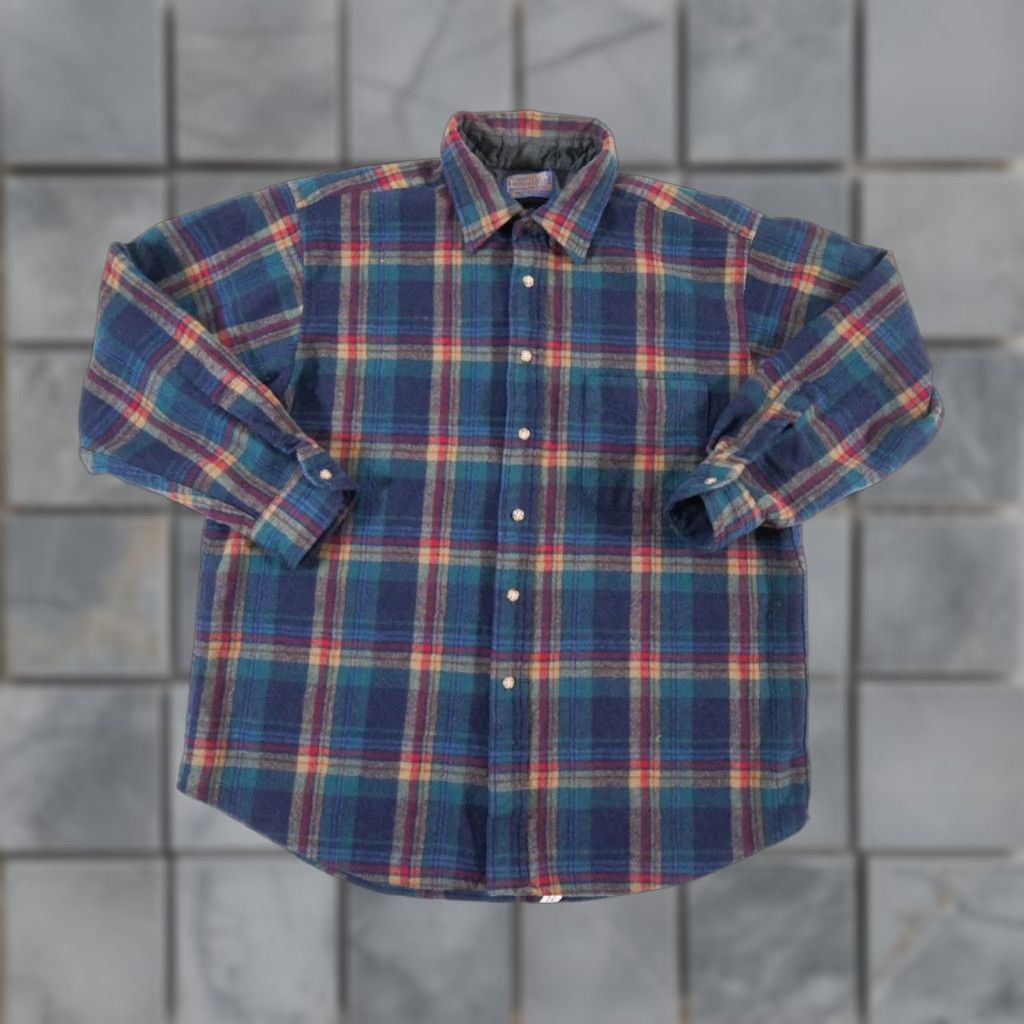 Pendleton Vintage Pendleton Men's XL Flannel Shirt Wool Plaid Check 60s 70s Casual Outdoor Size US XL / EU 56 / 4 - 1 Thumbnail