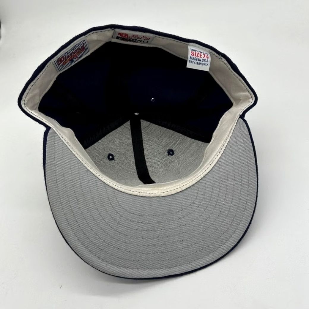 New Era Vintage New Era Milwaukee Brewers 59/50 Fitted Hat Cap 7 1/8 Wool Made USA Men Baseball Cap Blue Size ONE SIZE - 5 Thumbnail
