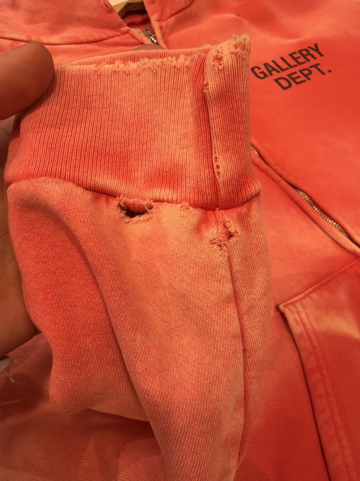 Gallery Dept. Gallery Dept Full Zip Hoodie - Sun Faded Red Size US XL / EU 56 / 4 - 4 Thumbnail