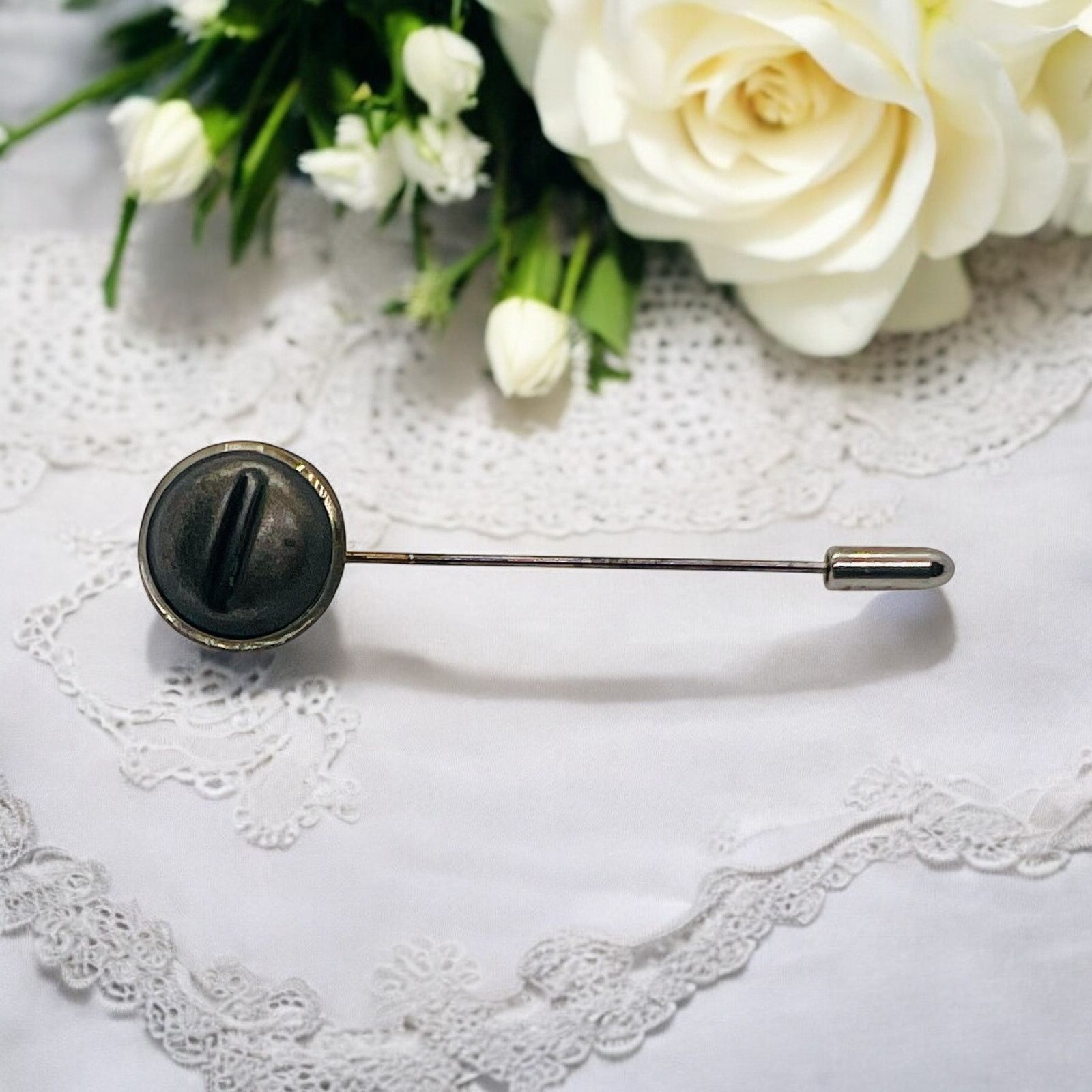 Other Victorian Stick Pin-Lapel Pin-Antique Metal-Brutalist-Steamp Size ONE SIZE - 1 Thumbnail