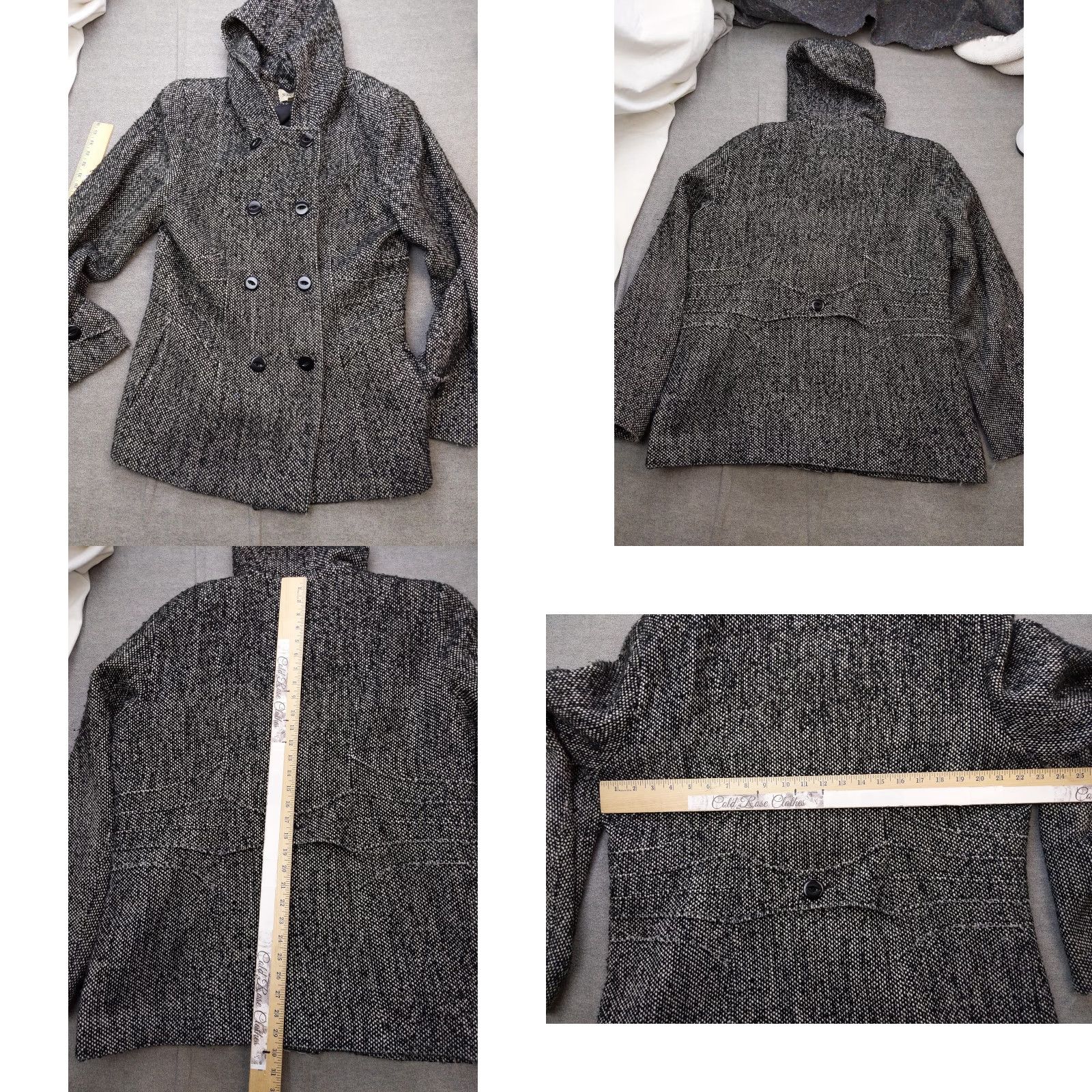 Vintage VINTAGE St. John's Bay Coat Mens XLT Gray Wool Blend Hooded Pea Jacket Tweed Lined Size US XL / EU 56 / 4 - 9 Thumbnail