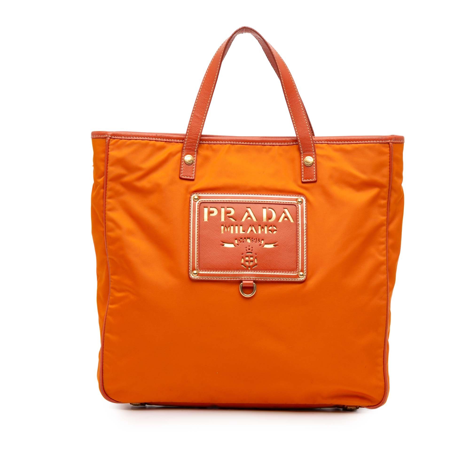 Prada Prada Saffiano Trimmed Tessuto Logo Oro Satchel Size ONE SIZE - 1 Thumbnail