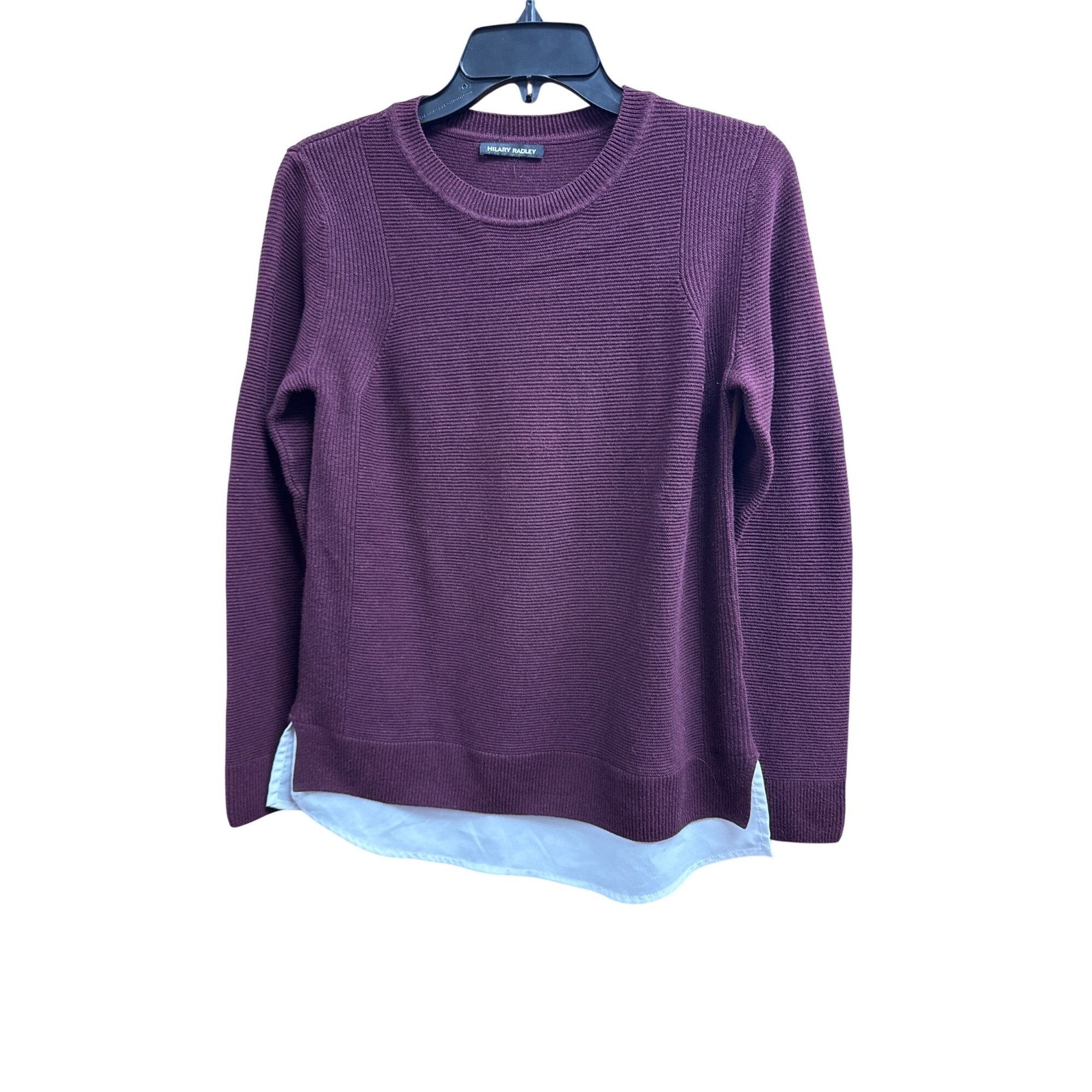 Other Hilary Radley Burgundy Layered Knit Sweater Size M / US 6-8 / IT 42-44 - 1 Thumbnail