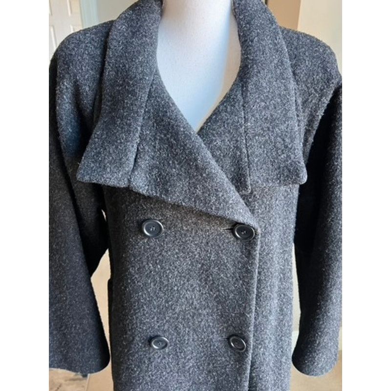 Other Vintage J.G. Hook gray 100% wool double-breasted coat size M Size M / US 6-8 / IT 42-44 - 4 Thumbnail