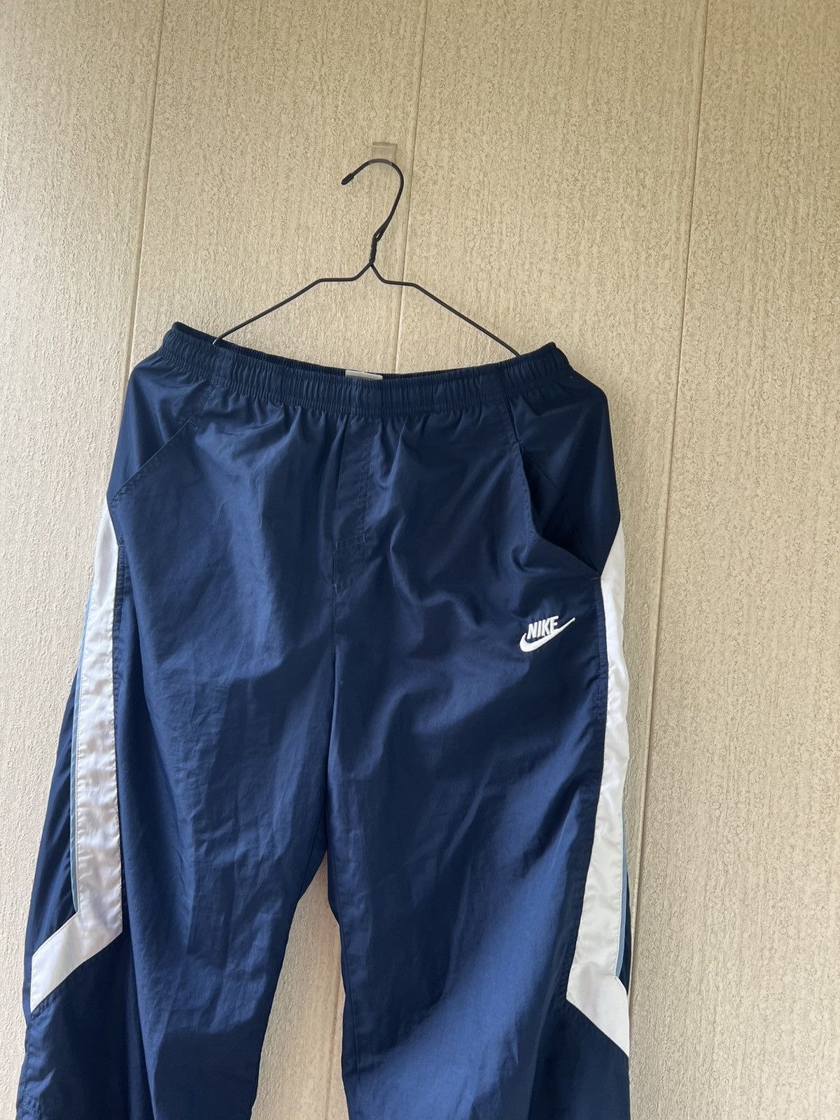 Nike Vintage Nylon Pants Woven Sweatpants Baggy Wide Striped