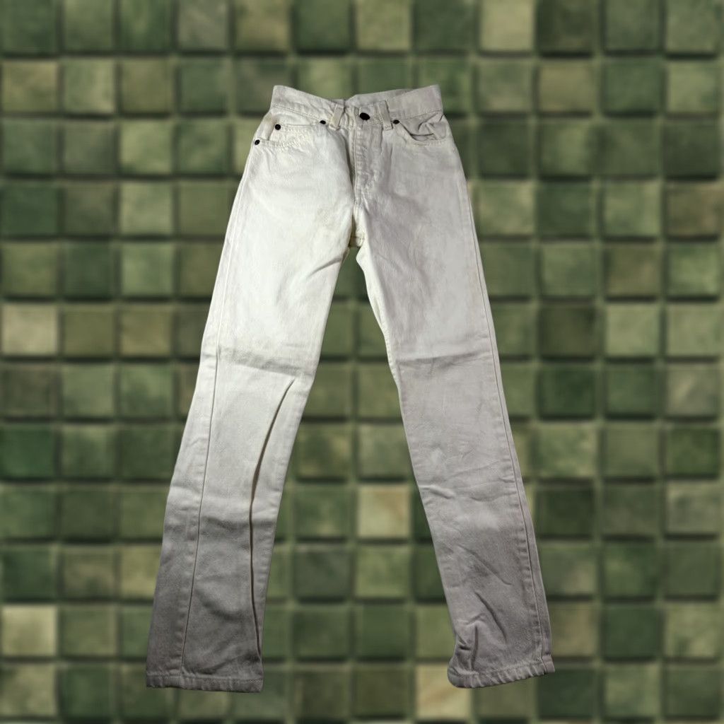 Levi's VINTAGE Levi's 512 Jeans Women's Sz 12 White Denim Slim Fit Tapered Leg 90s USA Retro Size 34" / US 12 / IT 48 - 1 Thumbnail
