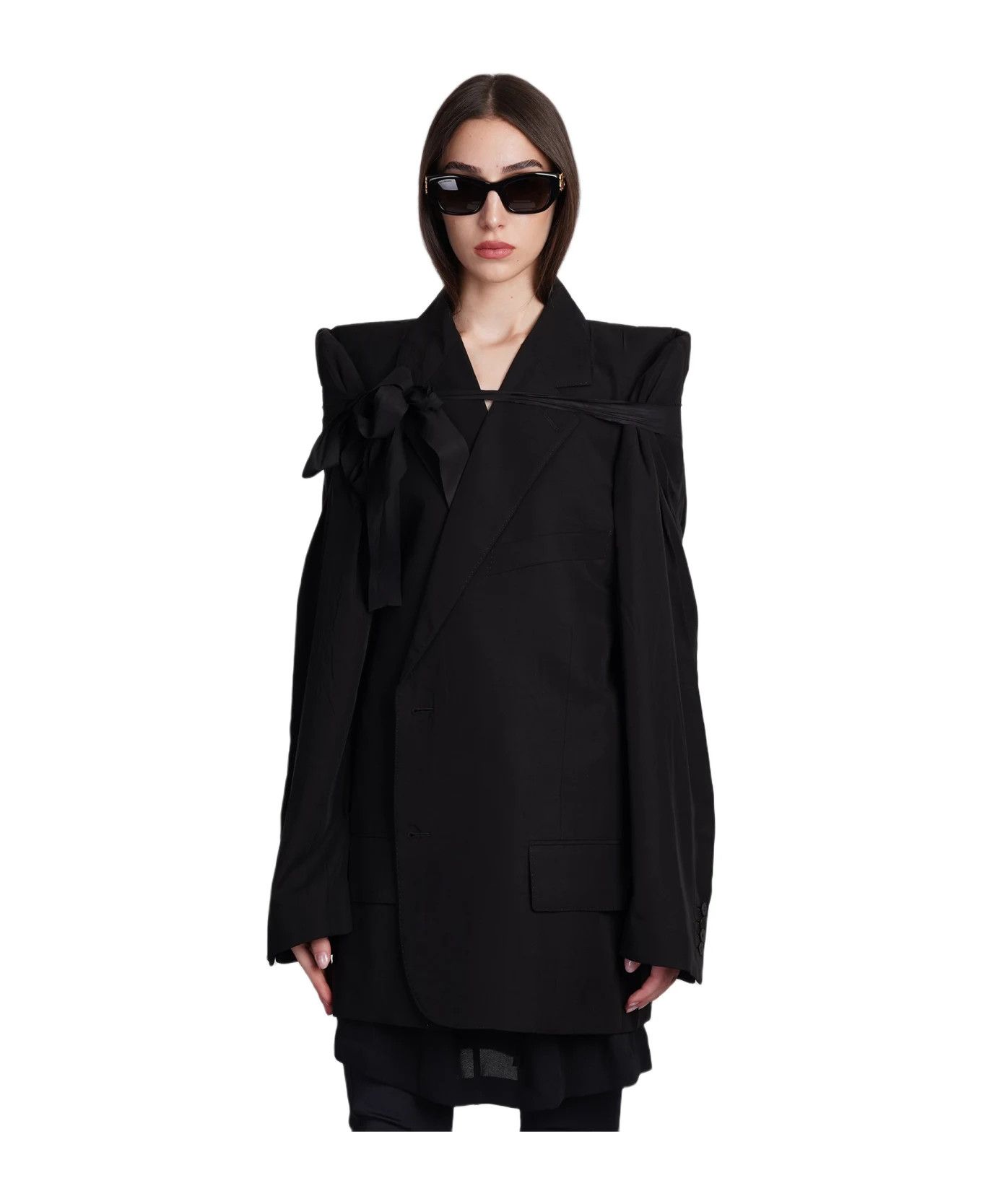 Balenciaga o1bcso1str0326 Boxy Jacket in Black Size US M / EU 48-50 / 2 - 1 Thumbnail