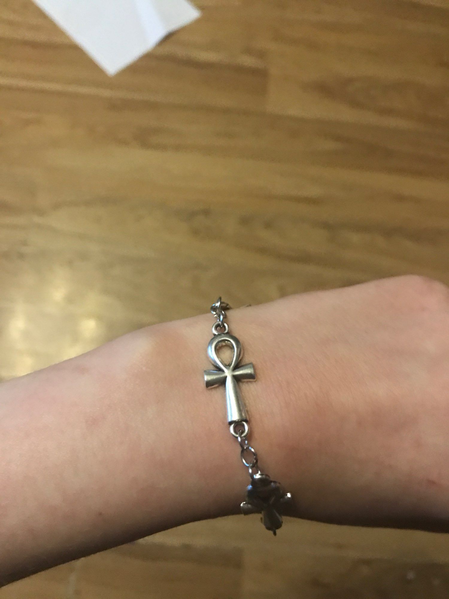 Vintage Victorian Cross Link Bracelet Size ONE SIZE - 4 Thumbnail