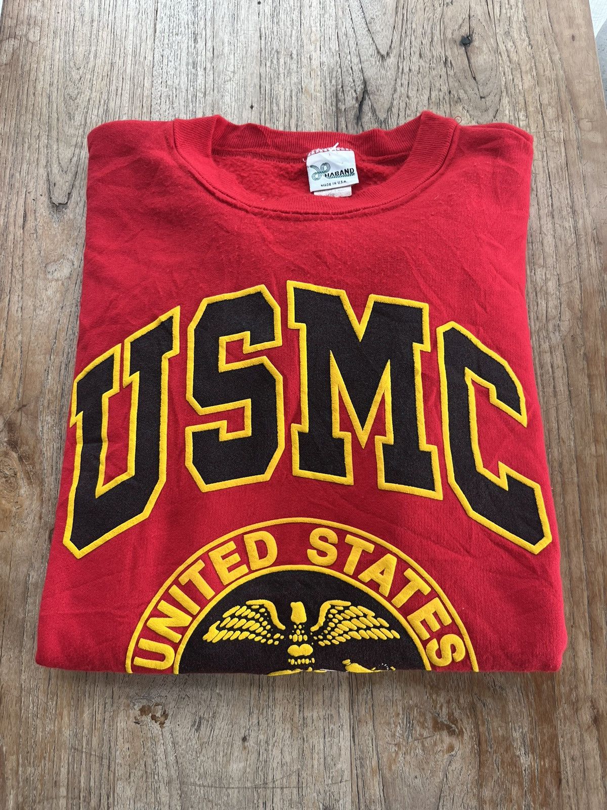 Vintage Vintage USMC United States Marine Corps 90’s Sweater Shirt Size US L / EU 52-54 / 3 - 1 Thumbnail