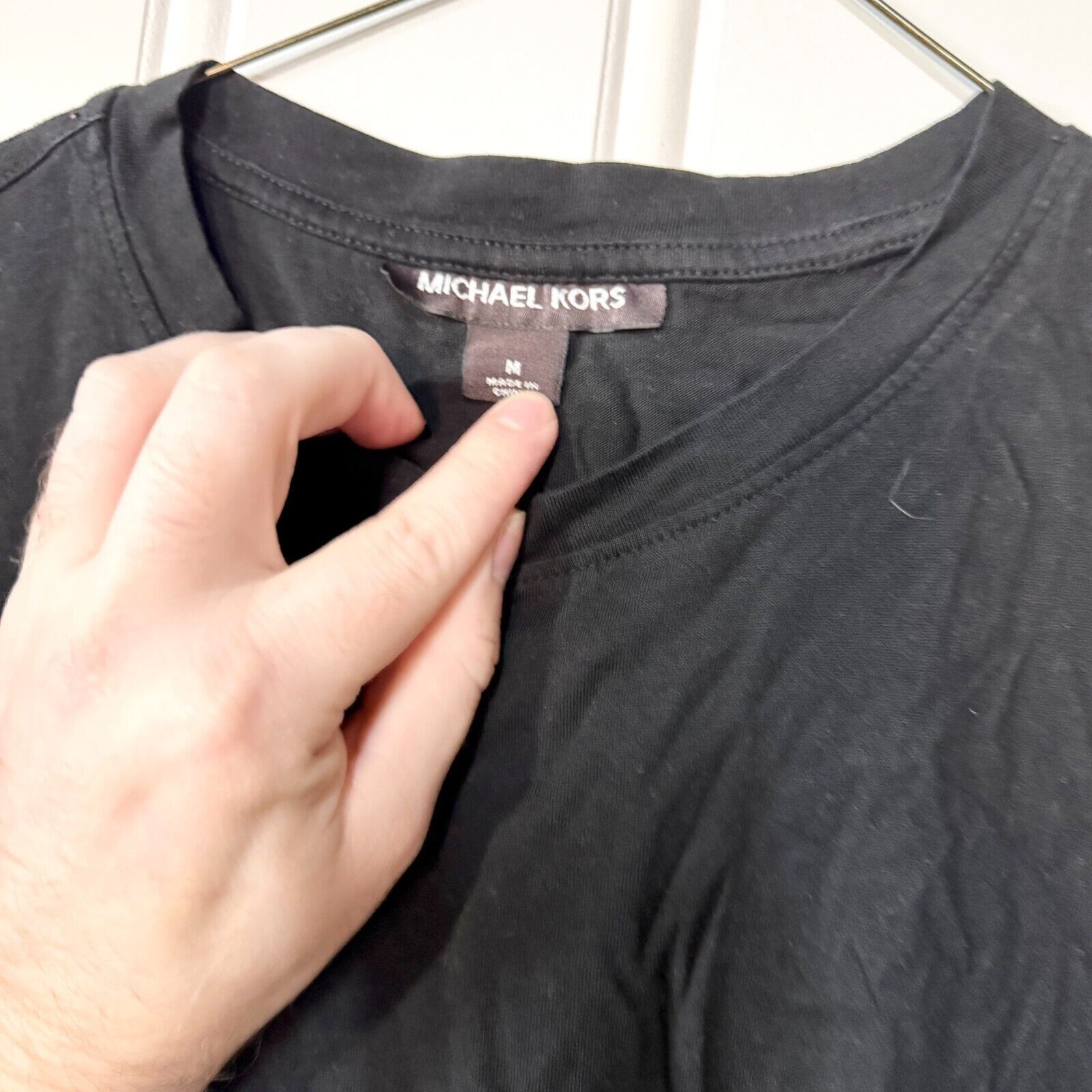 Michael Kors Michael Kors Short Sleeve Black Cotton Crewneck Tee Medium Size US M / EU 48-50 / 2 - 2 Thumbnail