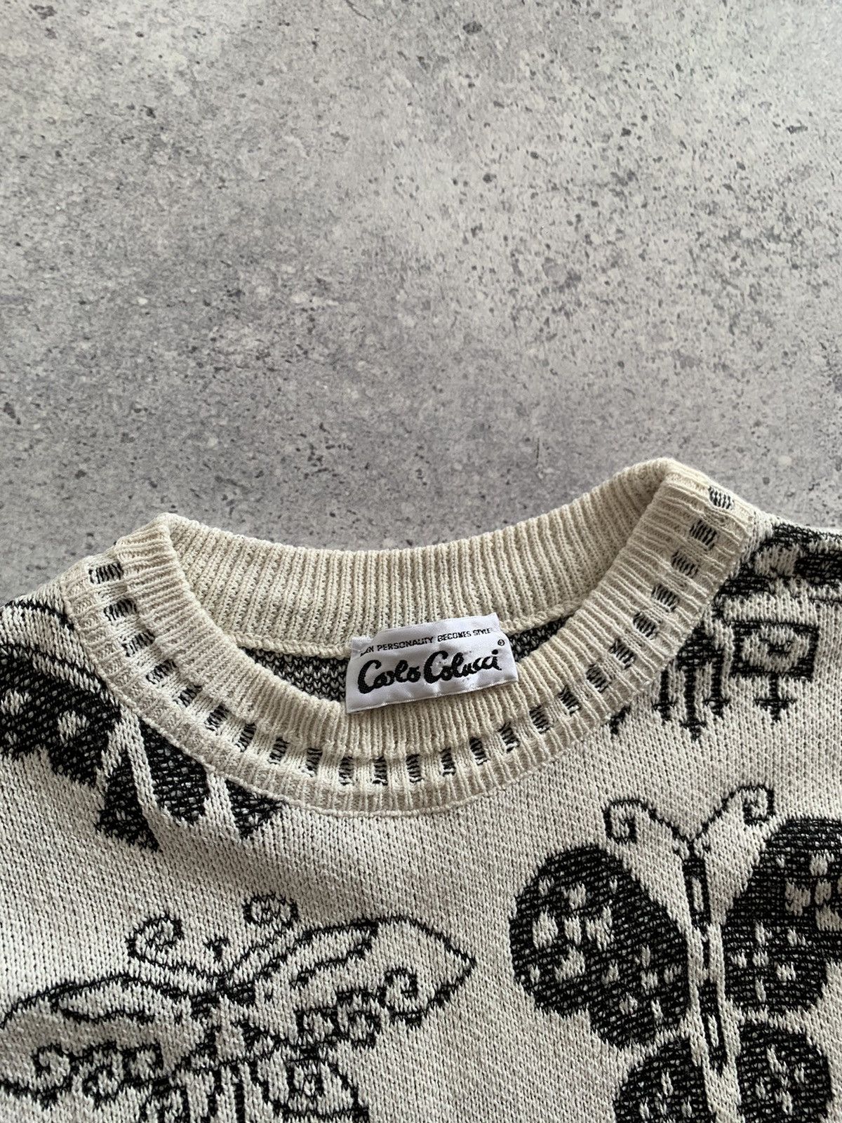 Carlo Colucci × Vintage Vintage Carlo Colucci Abstract Baggy Sweater Size US XL / EU 56 / 4 - 4 Thumbnail