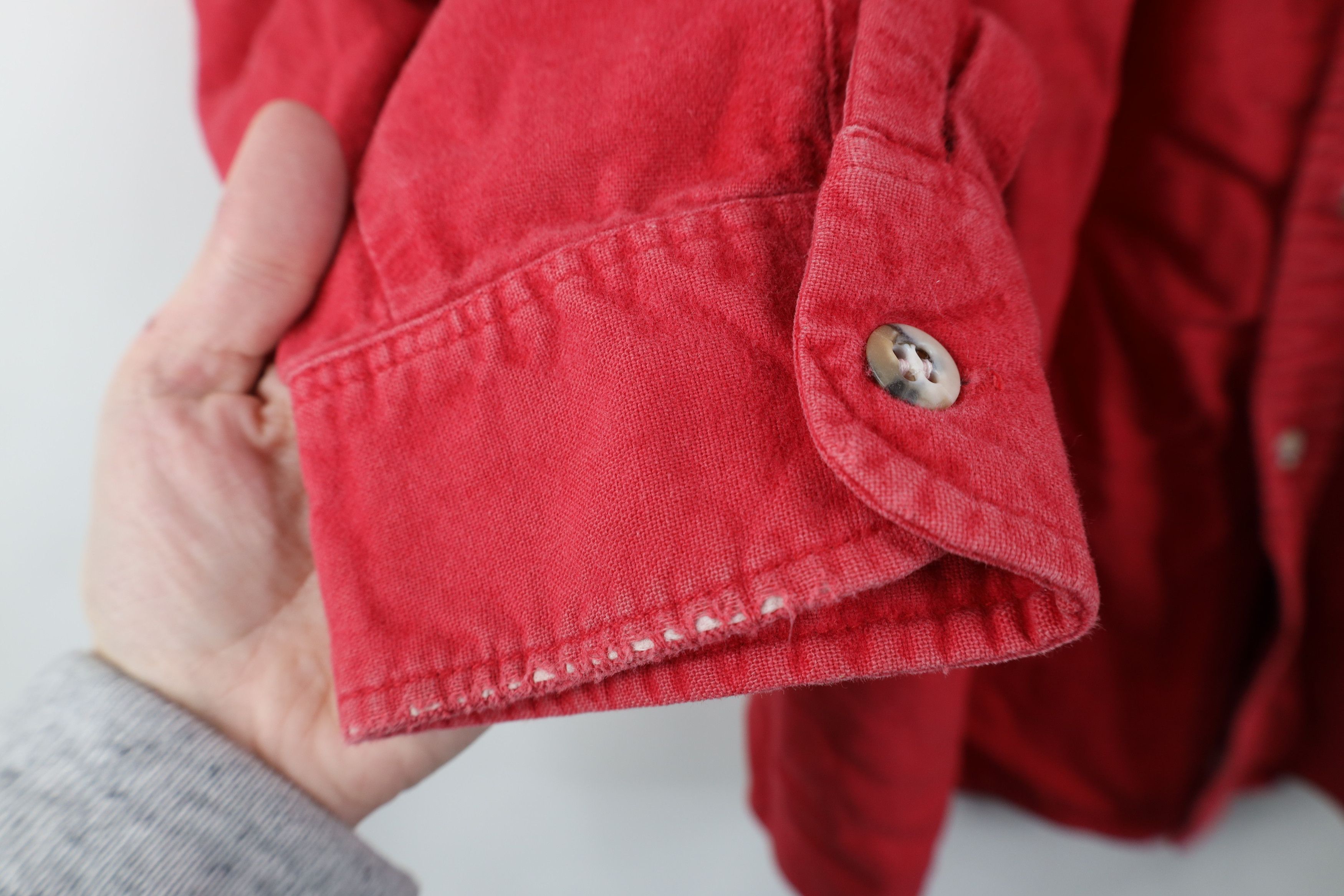 Vintage Vintage 70s OshKosh B'Gosh Cloth Button Shirt Red USA Size US XL / EU 56 / 4 - 7 Thumbnail