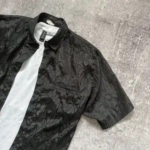 Other Avant Garde Light Nylon Black Silk Vintage Oversize Shirt Size US M / EU 48-50 / 2 - 2 Thumbnail