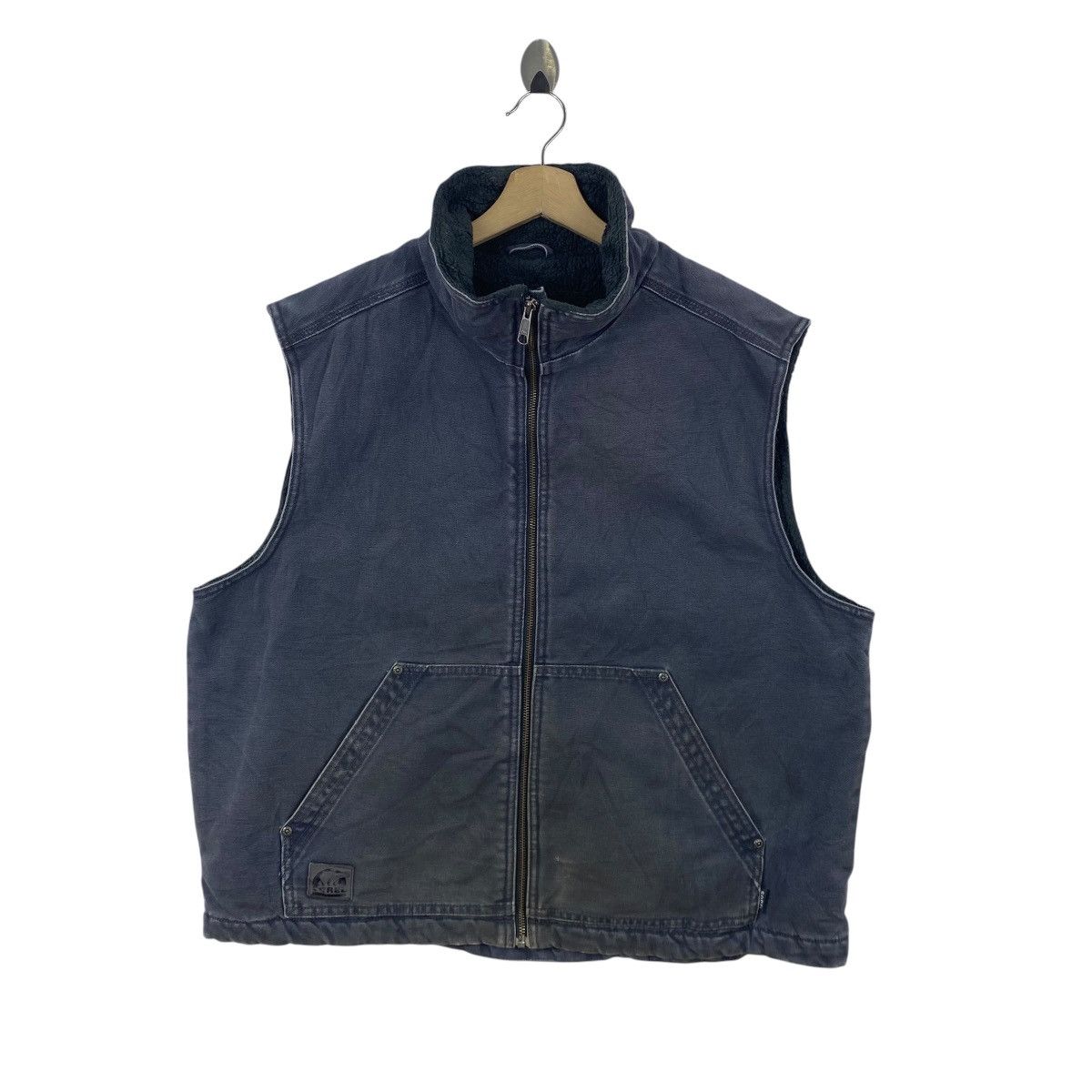 SOREL Vintage SOREL Sherpa Workwear Vest Faded Canvas Zip Up Size US XL / EU 56 / 4 - 4 Thumbnail