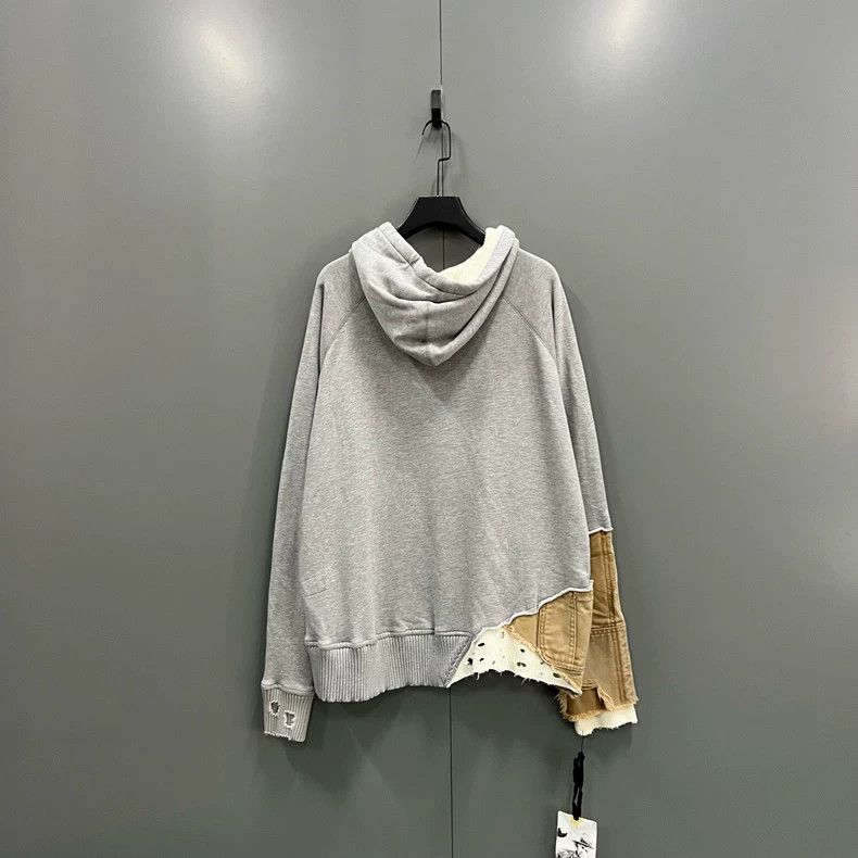 Greg Lauren greg lauren size 3 Color blocked patchwork ripped hoodie 2 Size US L / EU 52-54 / 3 - 2 Thumbnail
