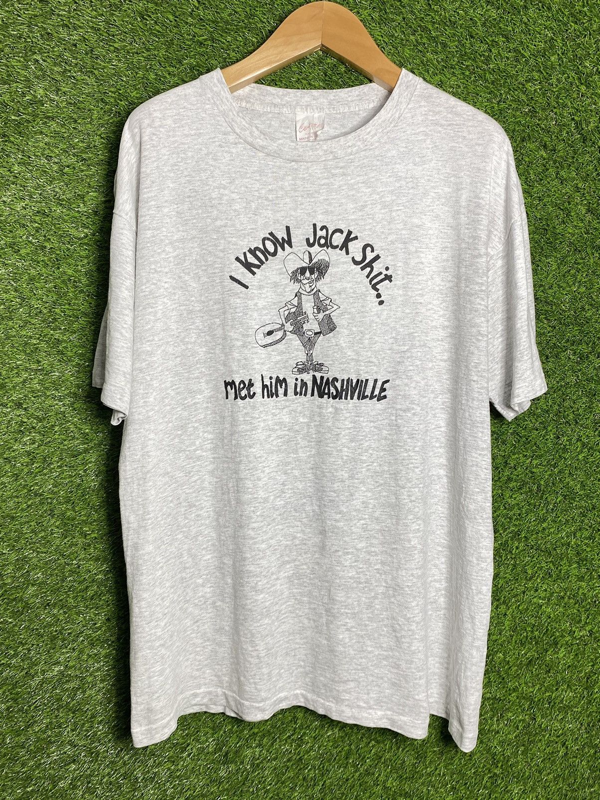 Vintage 🚨Vintage I Know Jack Shit Met Him In Nashville 90s T-Shirt Size US XXL / EU 58 / 5 - 1 Thumbnail