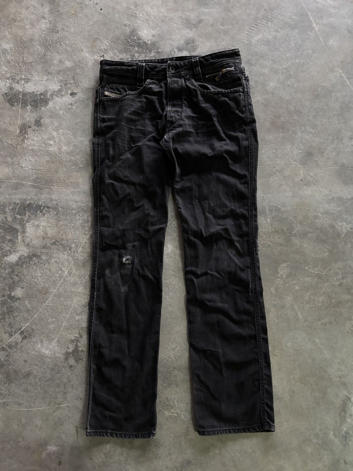 Diesel 2000s Diesel industry opium black jeans claw washed faded Size US 34 / EU 50 - 1 Thumbnail