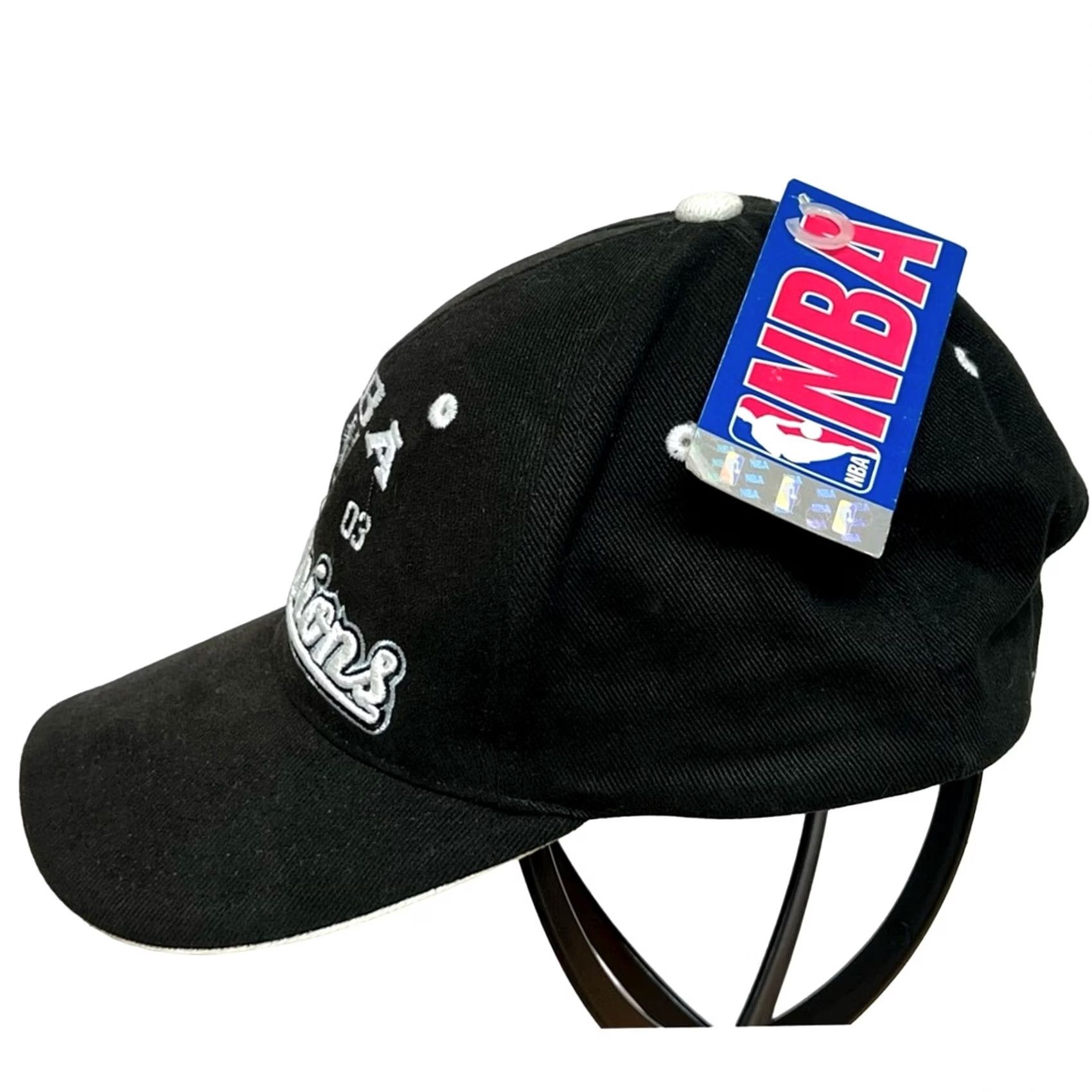 NBA VINTAGE Spurs Hat Baseball Cap DREW PEARSON Black One Size Men NWT San Antonio NBA Champions Y2K Strapback Size ONE SIZE - 2 Thumbnail