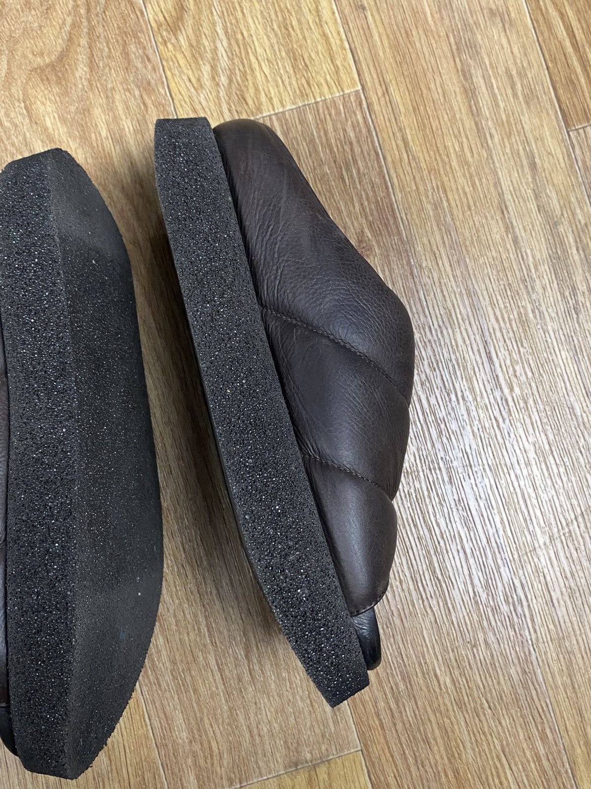 Designer × Other Lofina Brown Leather Avantgarde Platform Puff Sliders Size US 8 / IT 38 - 5 Thumbnail