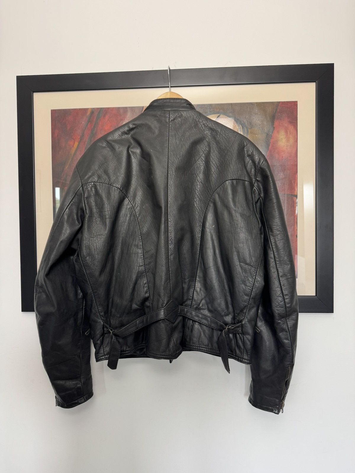 Leather Rare Vintage 90s Leather Jacket High Quality Racing Punk Size US XL / EU 56 / 4 - 3 Thumbnail