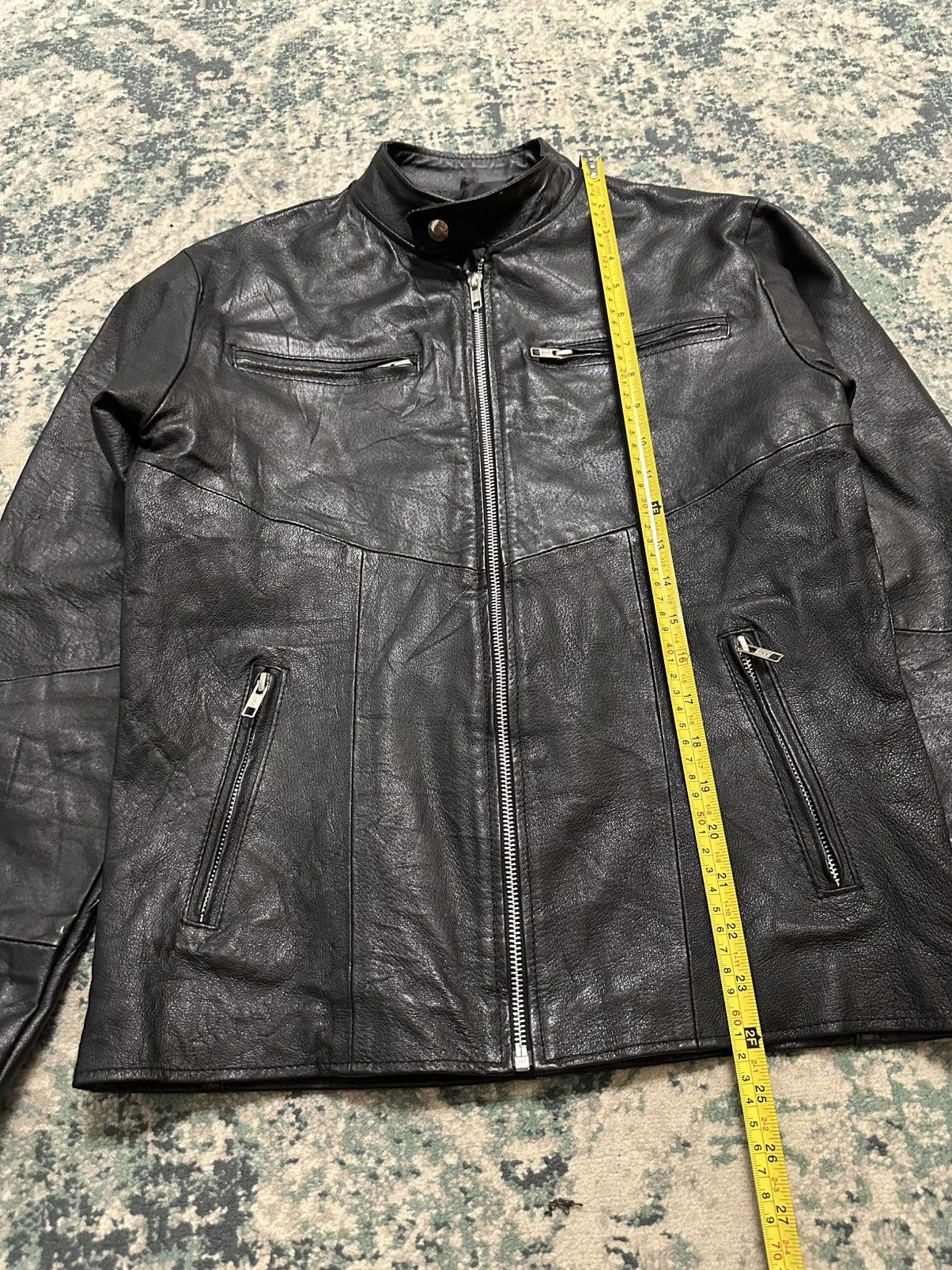 Genuine Leather Vintage Japanese Brand Genuine Leather Zipper Jacket Size US M / EU 48-50 / 2 - 10 Thumbnail