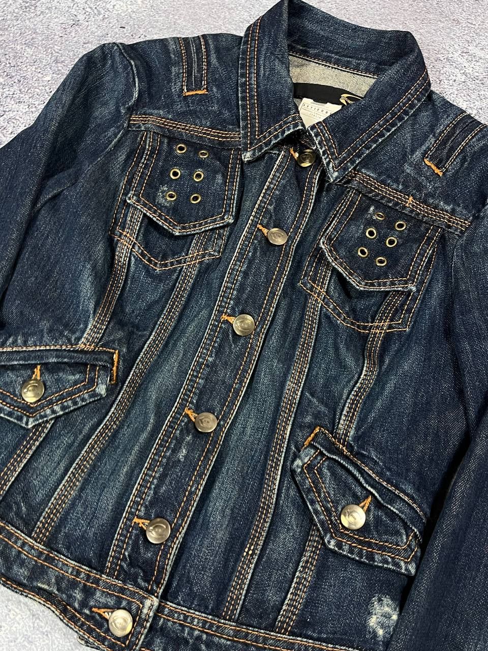 Roberto Cavalli Roberto Just Cavalli Vintage Blue Denim Jean Jacket size XS Size XS / US 0-2 / IT 36-38 - 3 Thumbnail