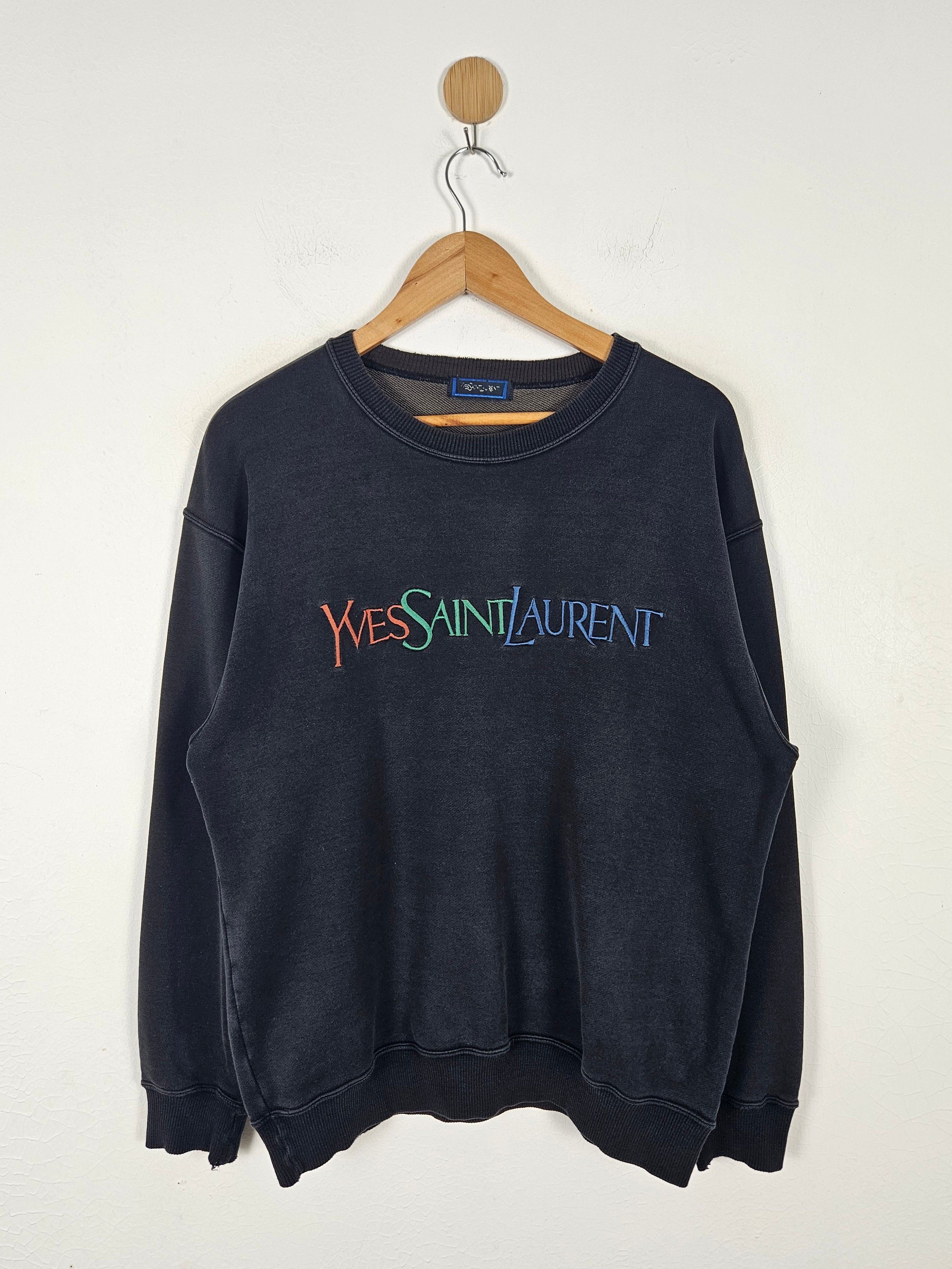 Yves Saint Laurent Yves Saint Laurent YSL Colourblock spellout sweatshirt Size US L / EU 52-54 / 3 - 1 Thumbnail