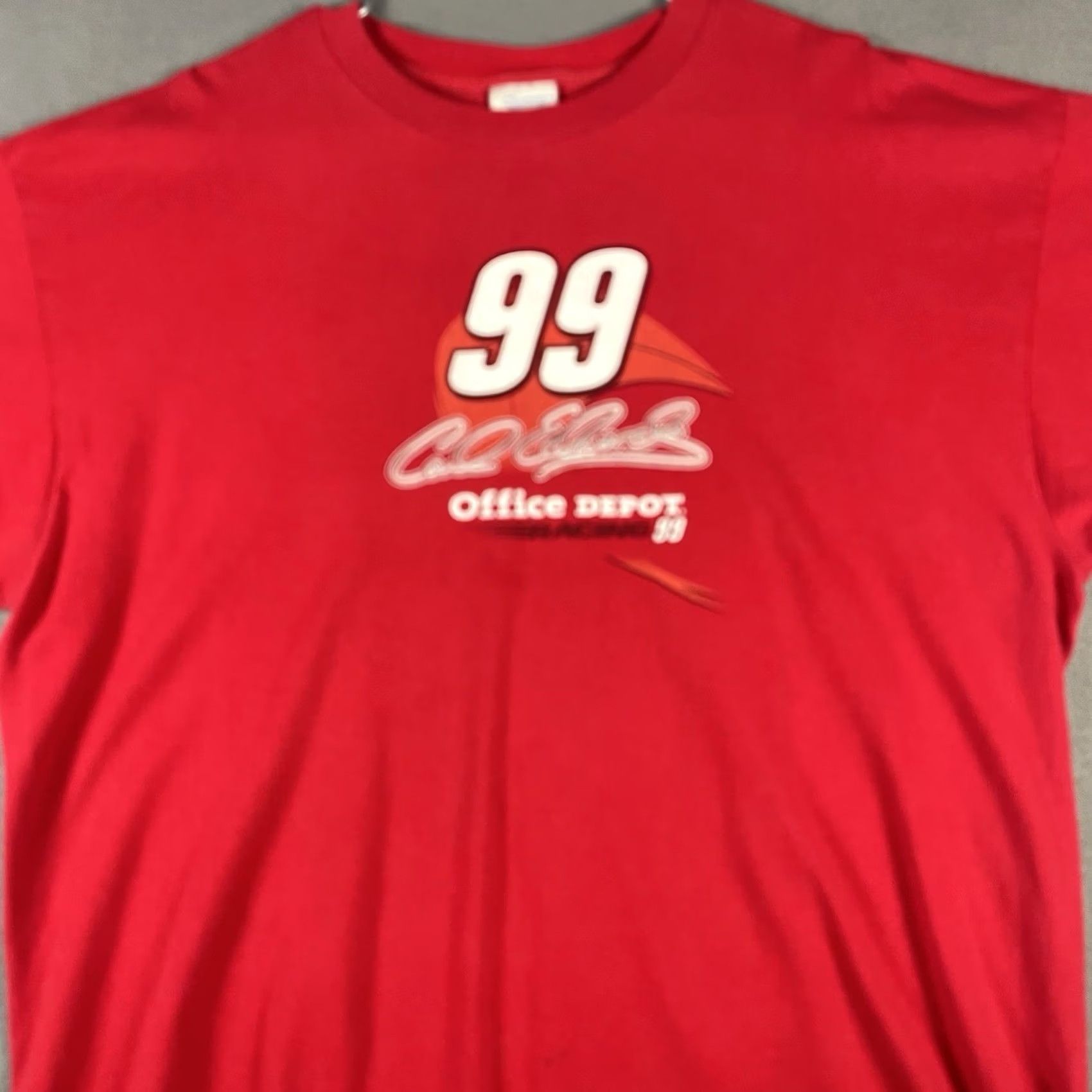 NASCAR Carl Edwards NASCAR Racing Office Depot Red T-Shirt 2XL Double Sided Size US XXL / EU 58 / 5 - 2 Thumbnail