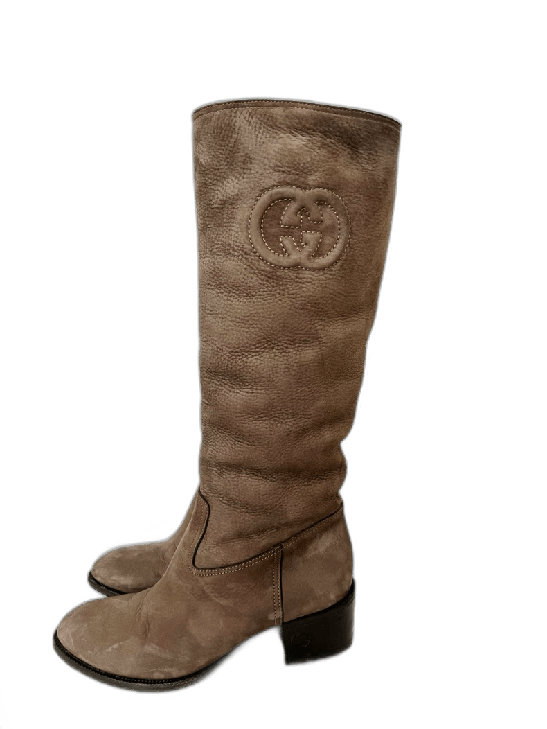 Gucci Brown Fur-Lined Boots Size 37