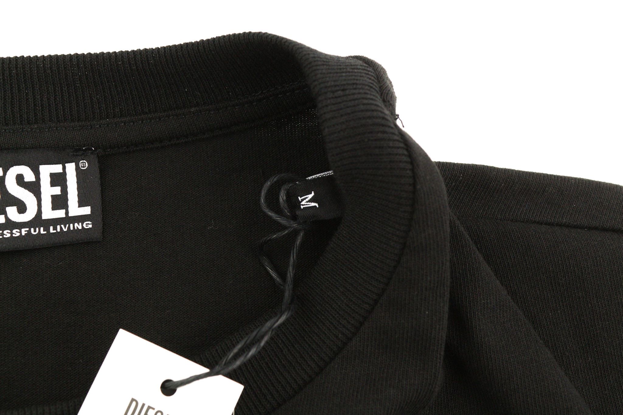 Diesel T-JUST-B85 M Black Short Sleeve Tricot Logo 40328 Size US M / EU 48-50 / 2 - 6 Thumbnail