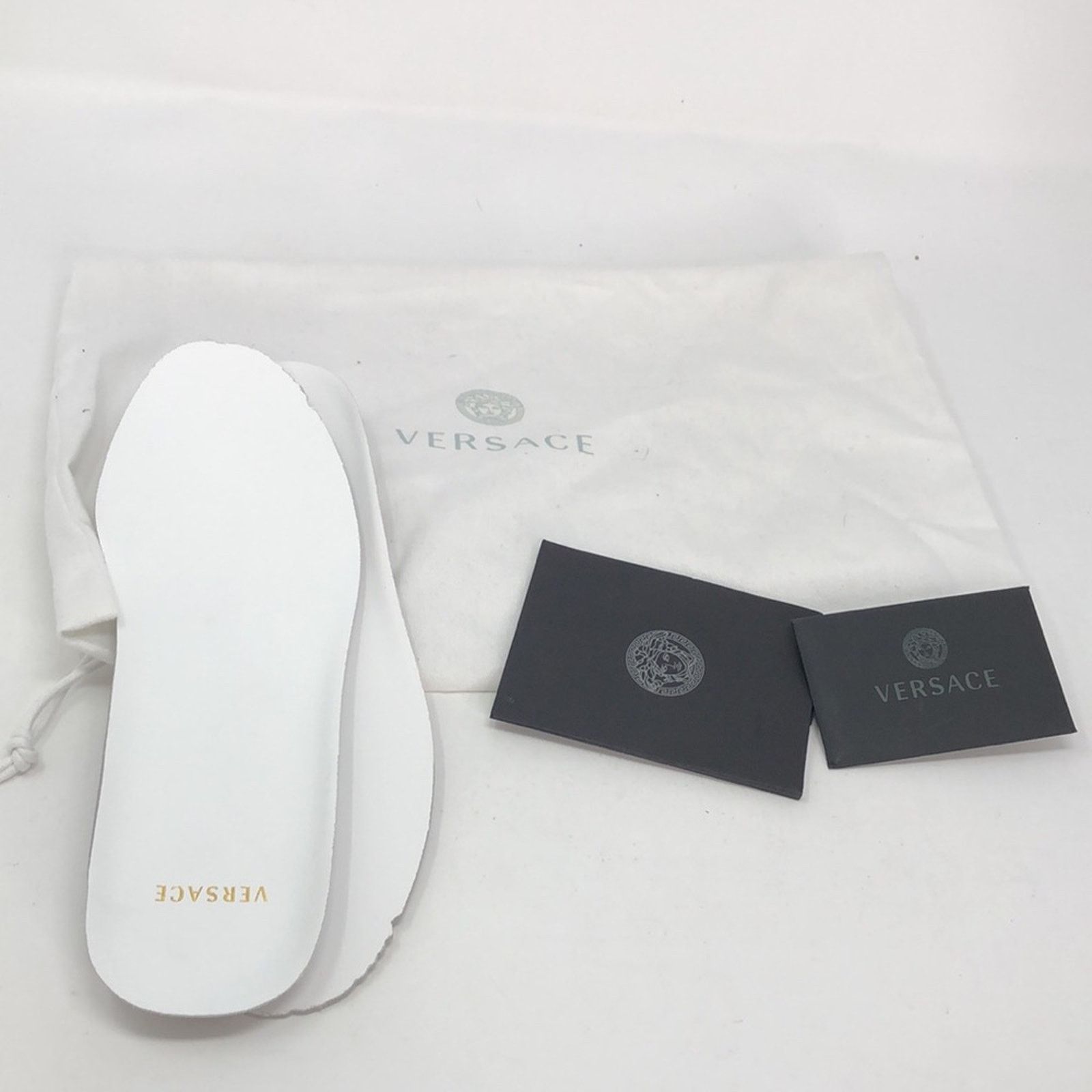 Versace Versace Womens Trigreca Bianco Oro DST539G Sneakers -Size 39 Size US 9 / IT 39 - 16 Thumbnail