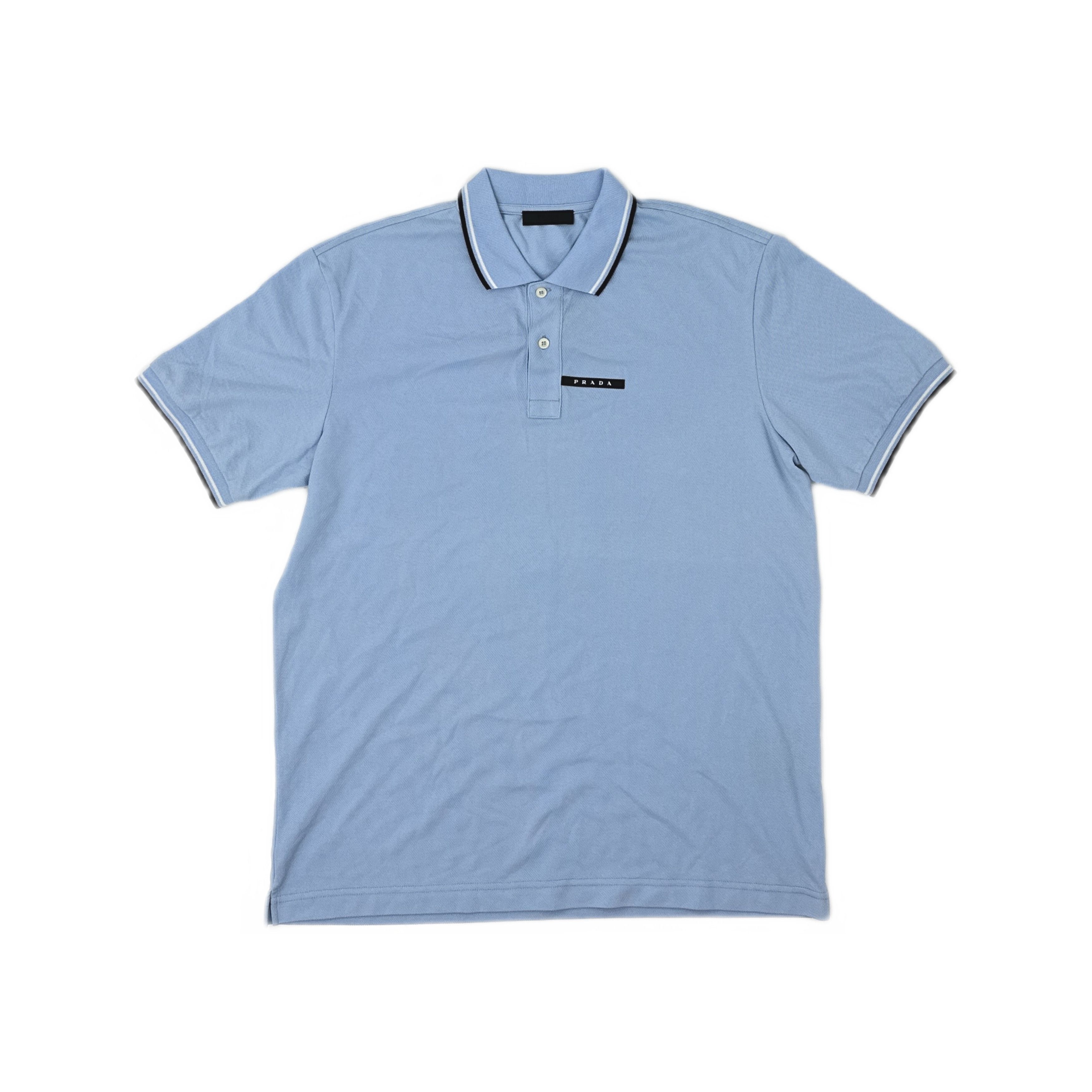 Prada Prada Light Blue Polo Shirt Size XXL Size US XXL / EU 58 / 5 - 1 Thumbnail