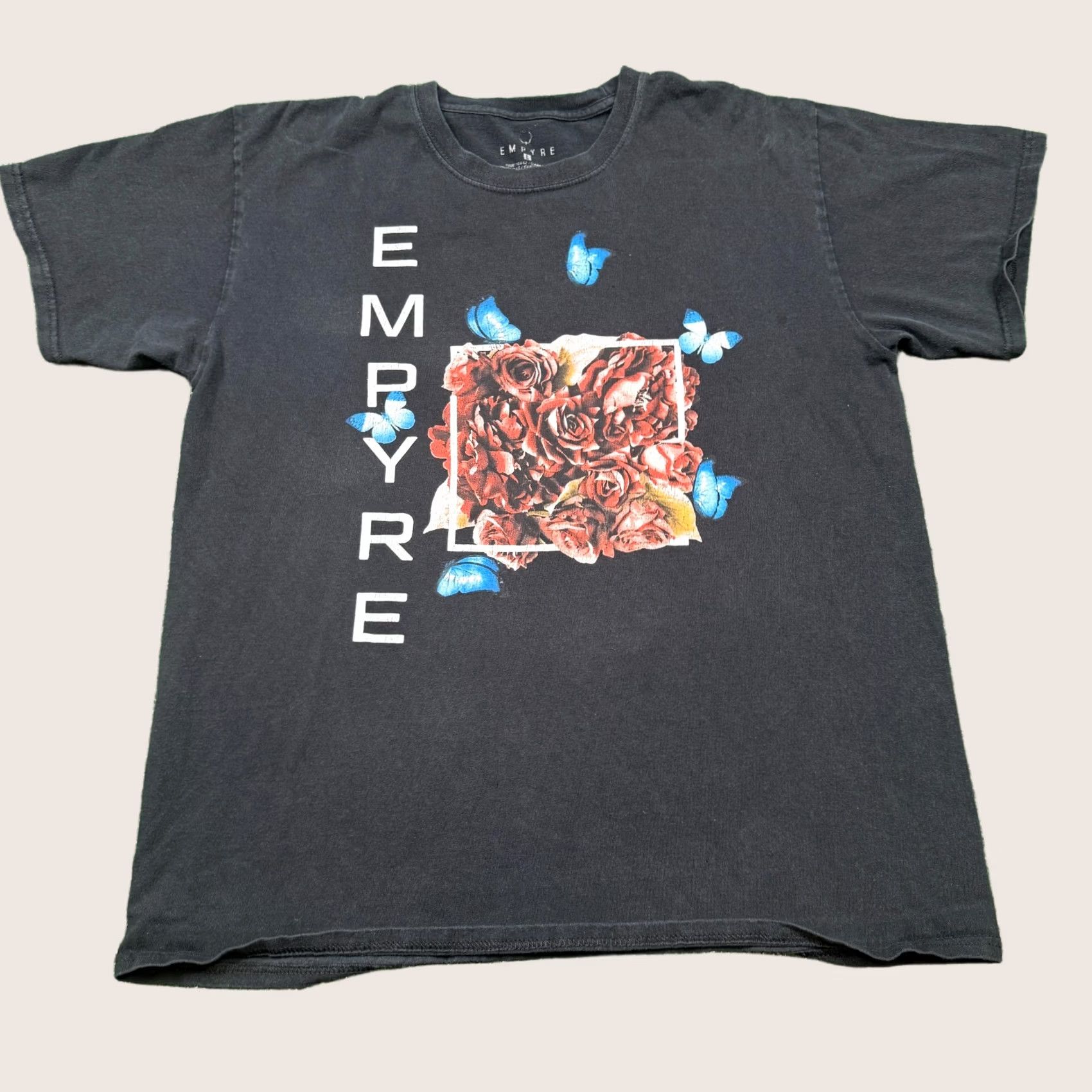 Empyre Empyre Men's Shirt M Black Short Sleeve Graphic Tee Skull Crew Neck Confetti Knit Cotton Regular Size M Color Black/Gray Size US M / EU 48-50 / 2 - 1 Thumbnail