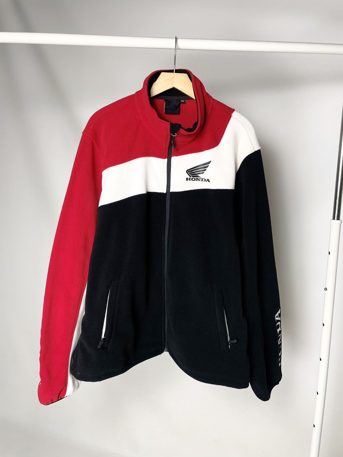 Honda Vintage Honda 🈵 Red Fleece Racing Sponsor Jacket Size US XXL / EU 58 / 5 - 2 Thumbnail