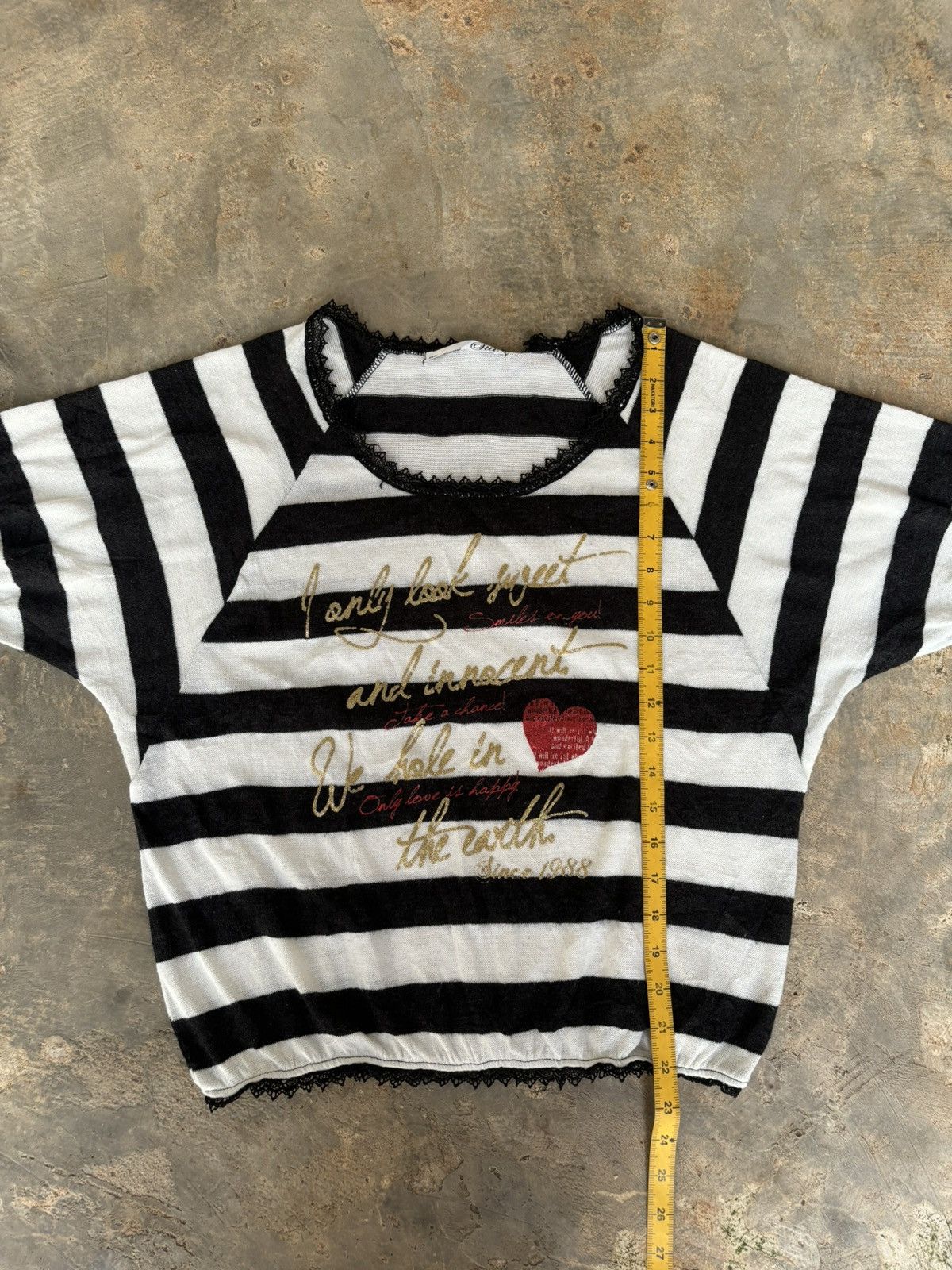 Hysteric Glamour Y2k Opium Sue Stripe Women's Tshirt Size ONE SIZE - 10 Thumbnail