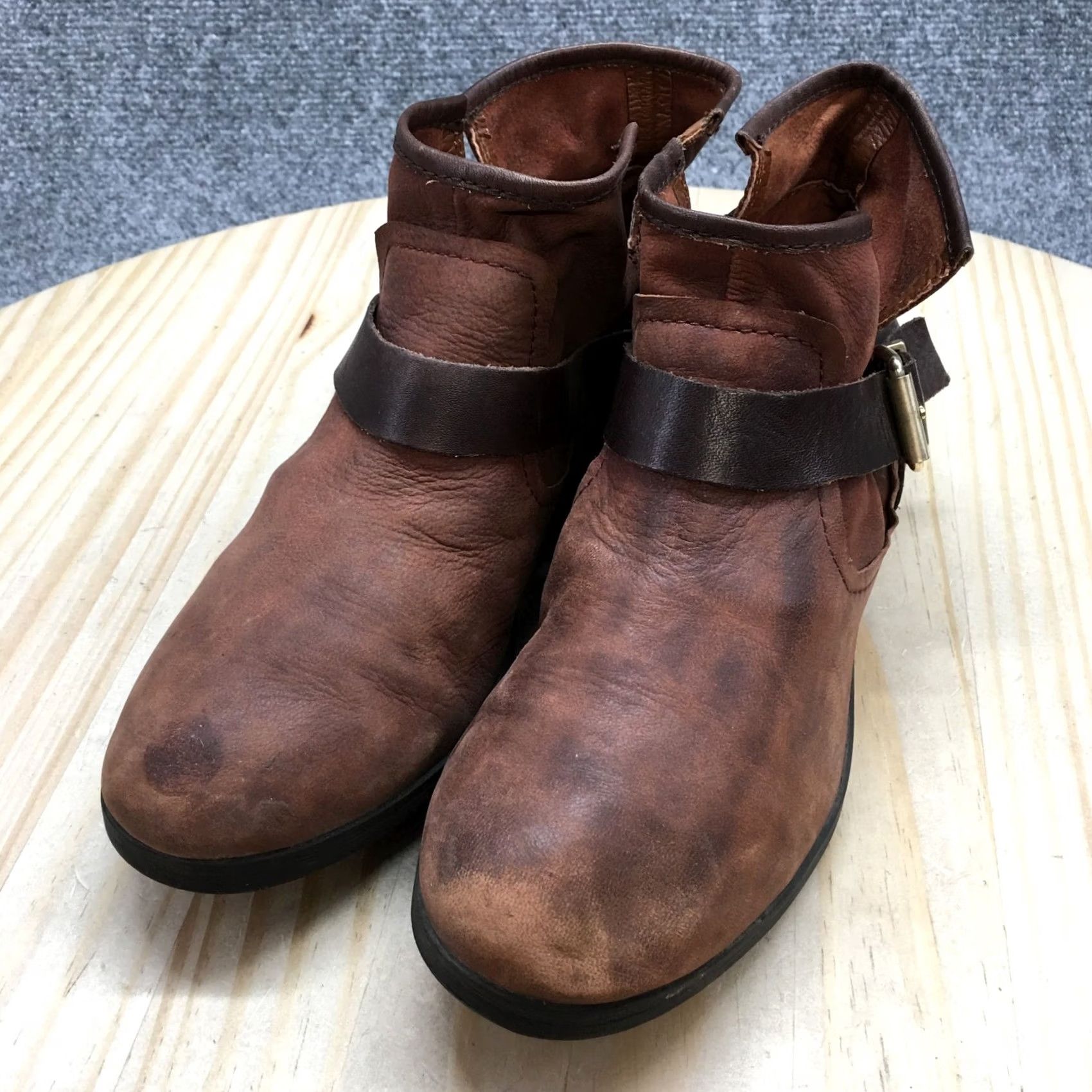 BCBGeneration BCBGeneration Ankle Boots Womens 8.5B Brown Round Toe Slip On Casual Leather Shoes Size US 9 / IT 39 - 3 Thumbnail