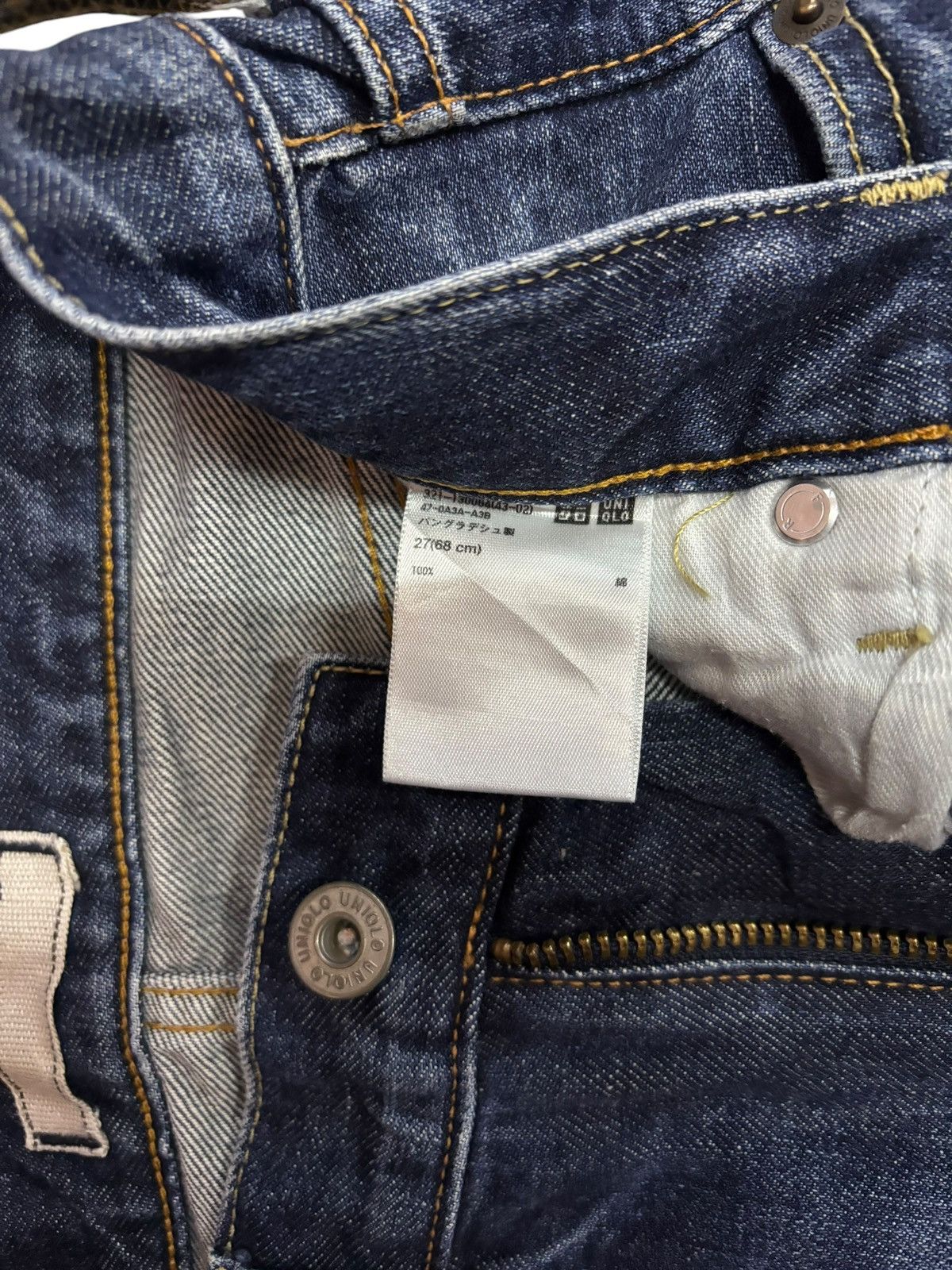 Japanese Brand × Kaihara Denim × Self Edge Vintage Uniqlo Selvedge Faded Blue Indigo Washed Jeans Size US 28 / EU 44 - 6 Thumbnail