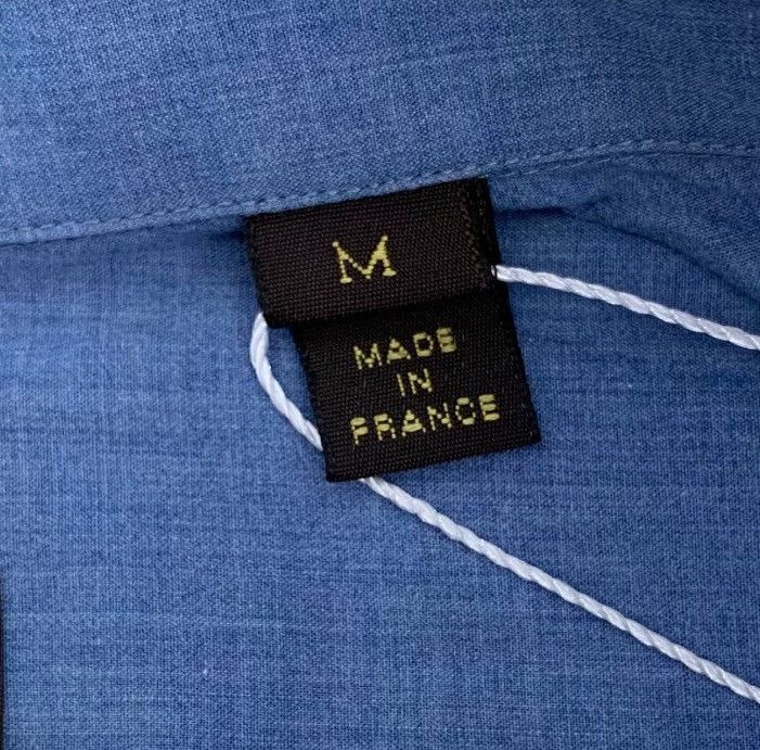 Louis Vuitton Louis Vuitton LV Blue Logo Cotton Long Shirt2412-Nextarrow Size US M / EU 48-50 / 2 - 4 Thumbnail