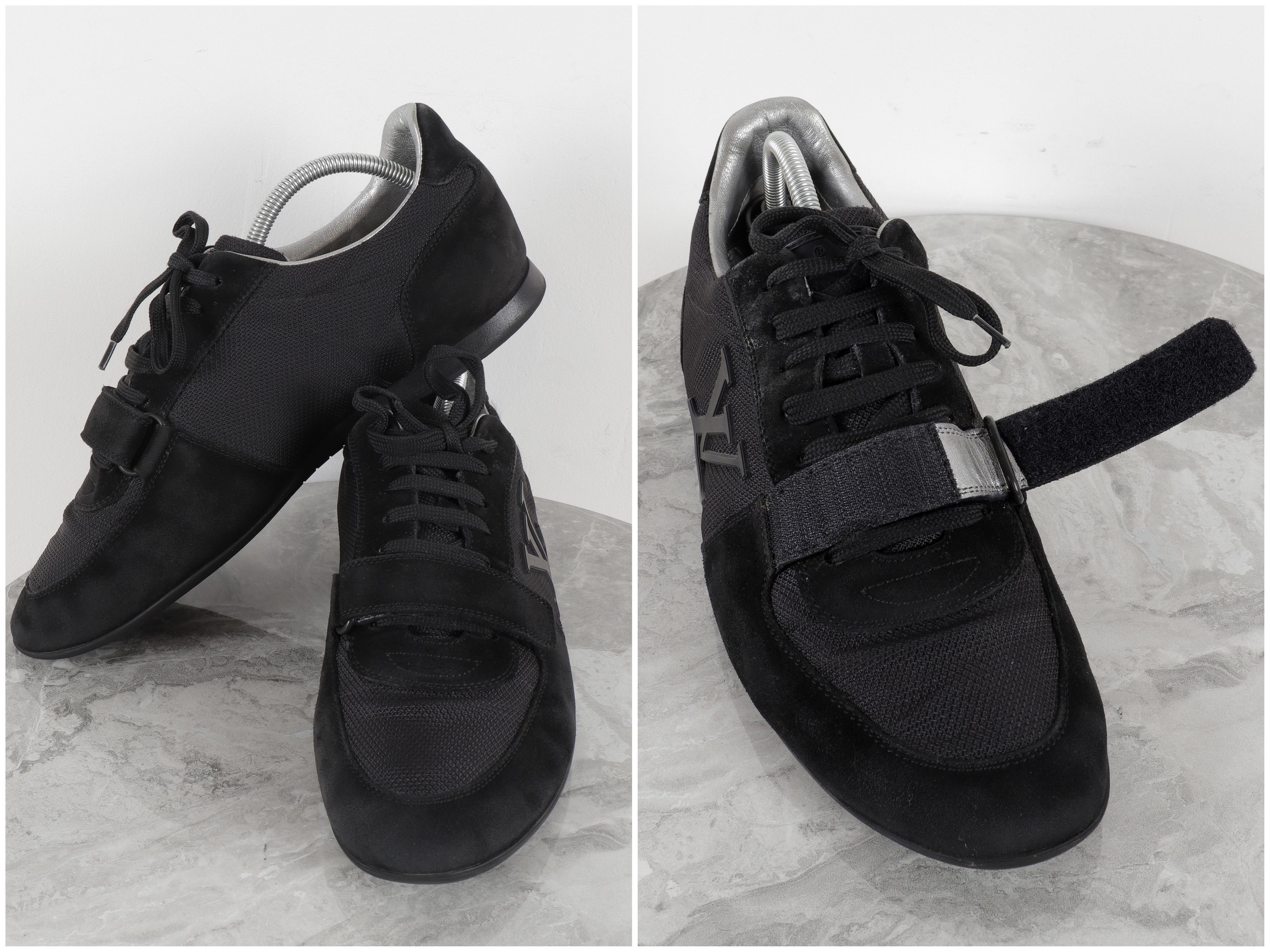 Louis Vuitton Louis Vuitton Big Logo Suede Mesh Black Sneakers Size US 8.5 / EU 41-42 - 7 Thumbnail