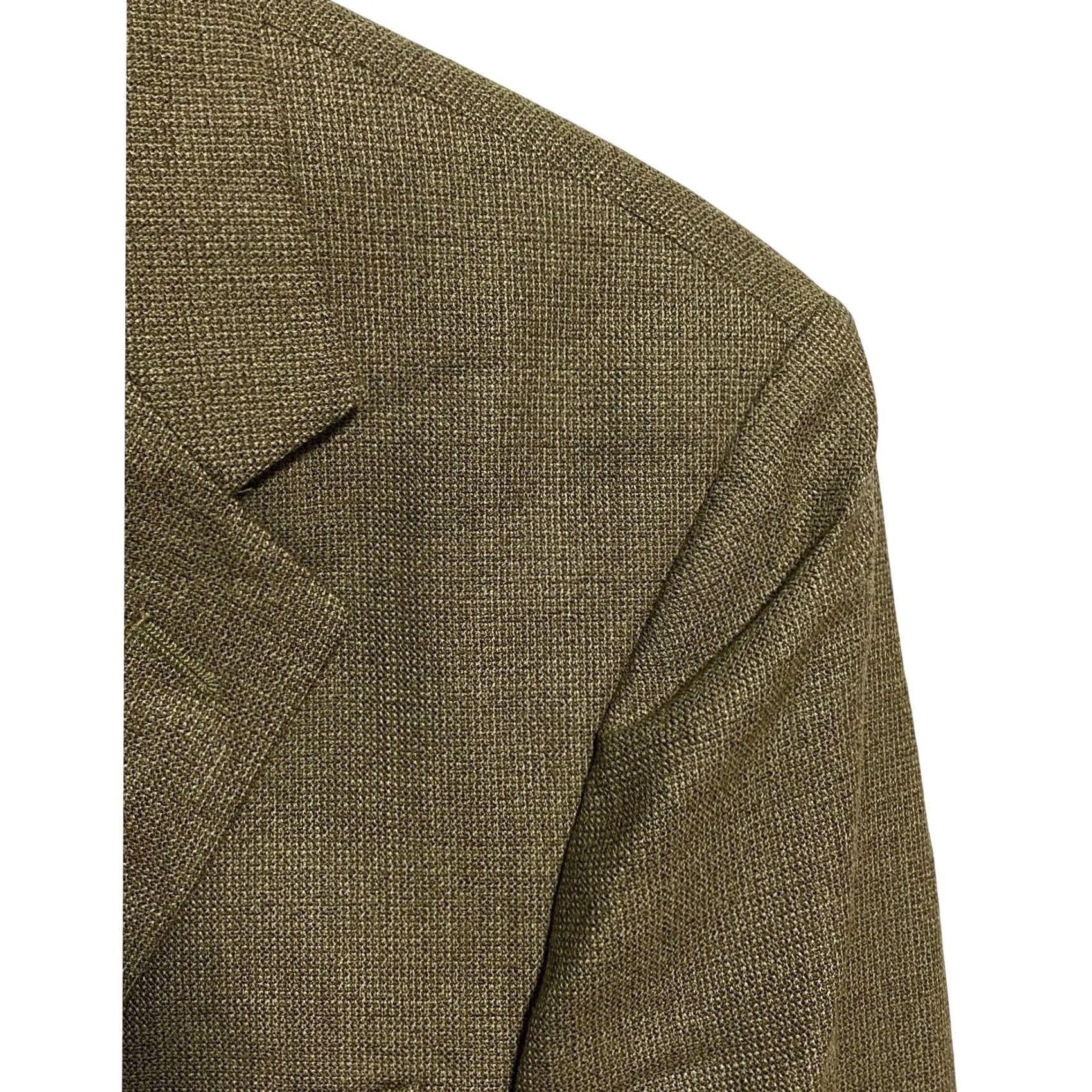 Brooks Brothers Brooks Brothers Wool Blazer Suit Jacket Mens 40 Regular Tan Notch Lapel Single-Breasted 2-Button Formal Career Business Jacket Coat Size 40R - 4 Thumbnail