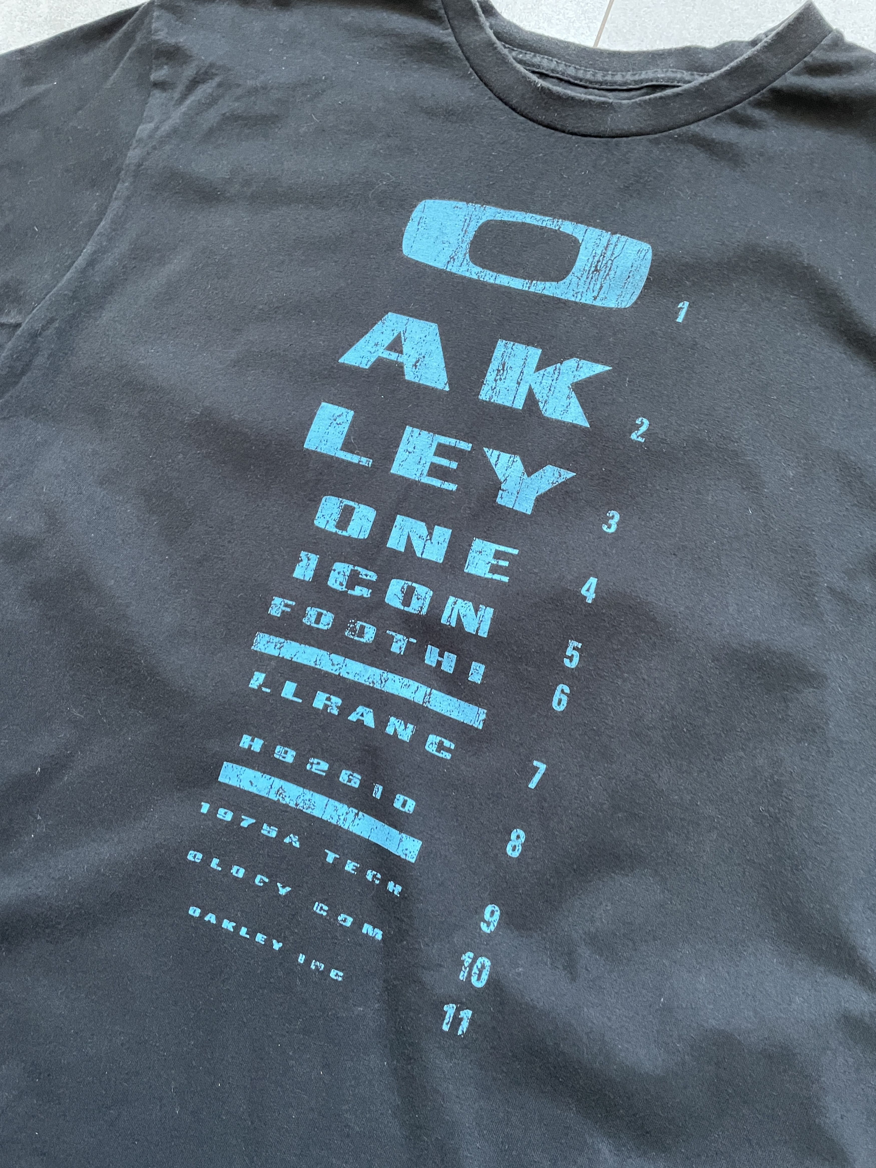 Oakley Y2K OAKLEY EYE EXAMINATION OPTIC BLACK TURQOUISE TEE Size US M / EU 48-50 / 2 - 2 Thumbnail