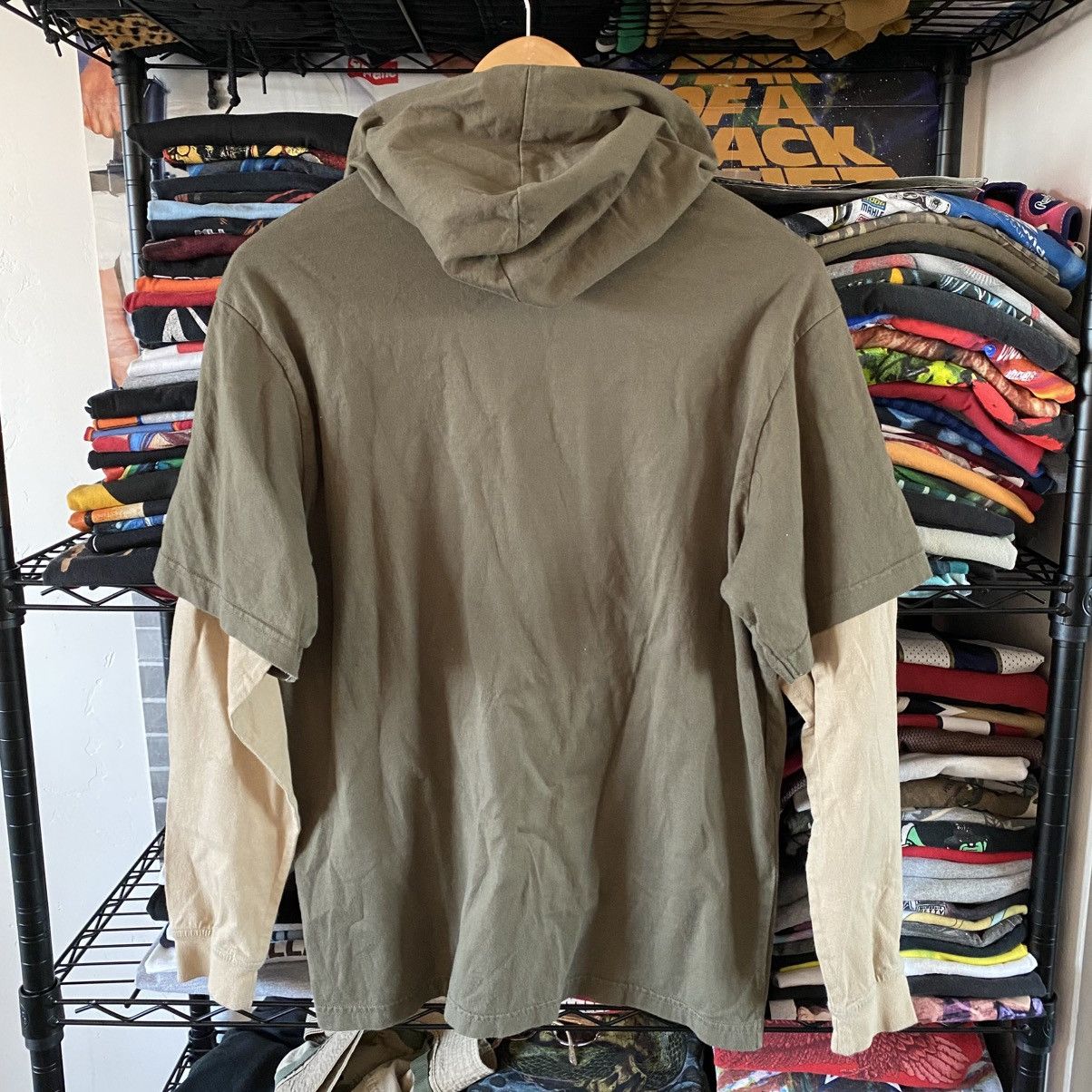 Supreme Supreme Layered Hooded Longsleeve Top Olive 2022 Size US S / EU 44-46 / 1 - 5 Thumbnail