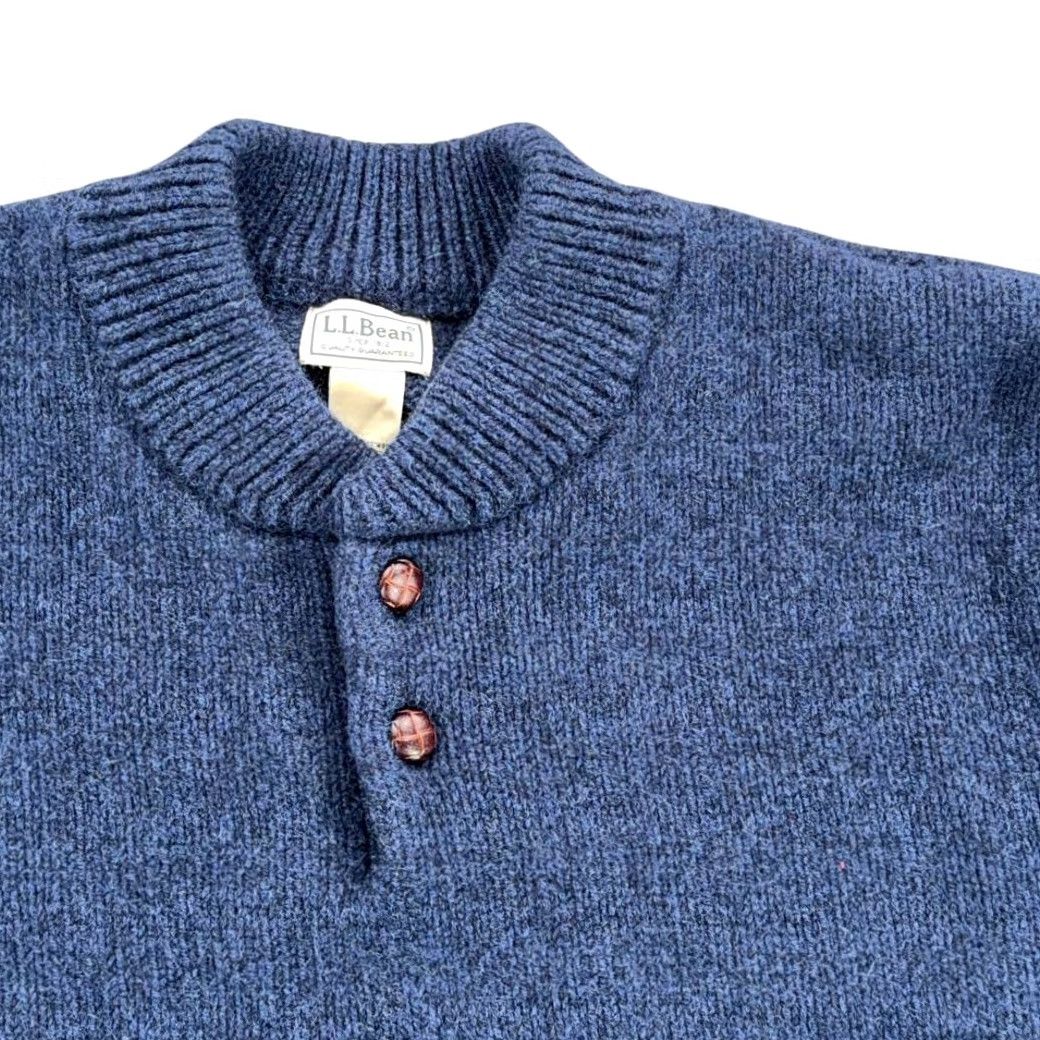 Vintage VINTAGE LL Bean Sweater Shirt Adult 2XL Blue Wool Henley Chunky Knit Lambs Wool 2XL XXL Crew Neck Long Sleeve Men Mens Y2K Size US XXL / EU 58 / 5 - 2 Thumbnail