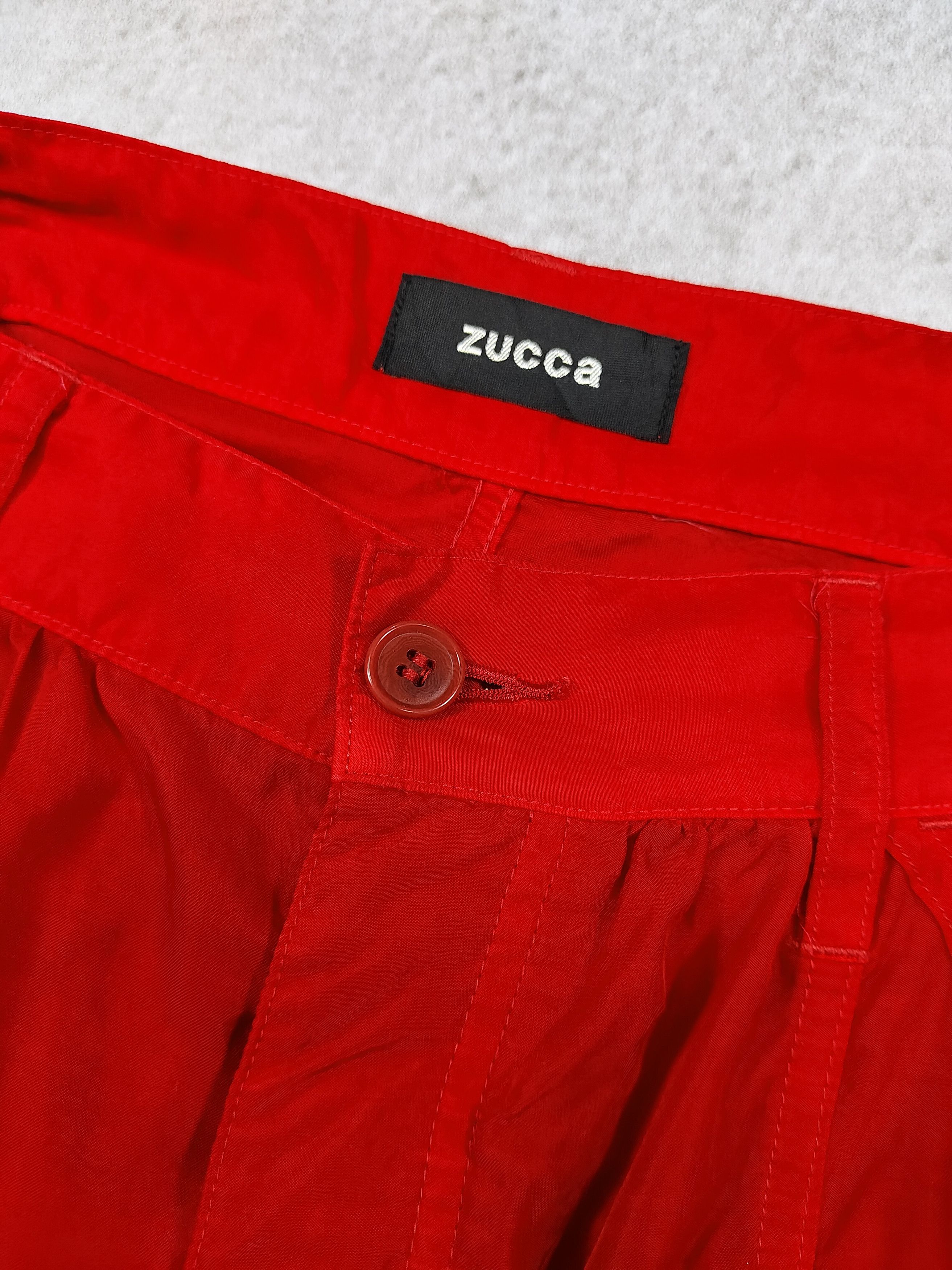 Zucca 2000s ZUCCA- Drop Crotch Cropped Pants Bright Red Size 30" / US 8 / IT 44 - 5 Thumbnail