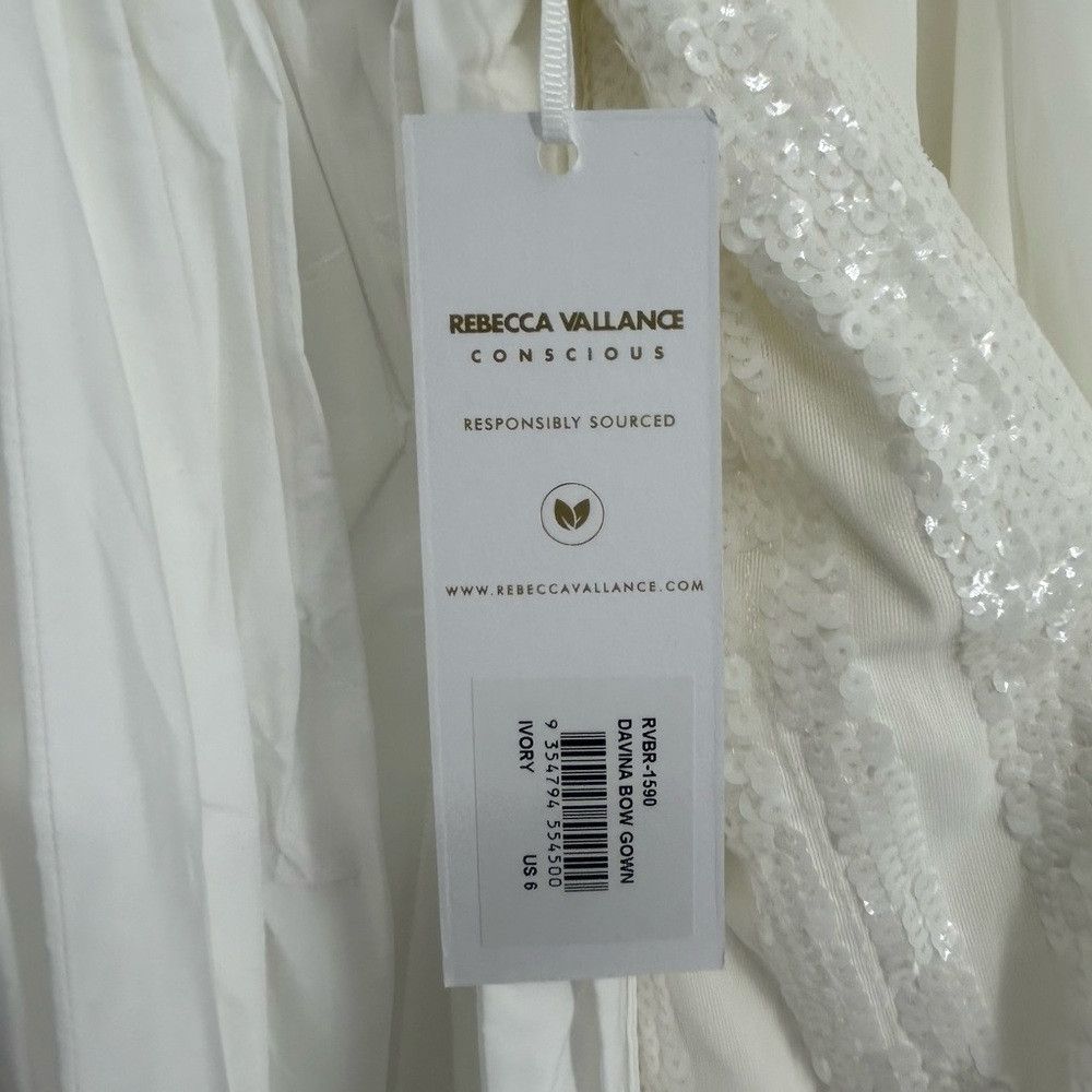 Other REBECCA VALLANCE DAVINA TAFFETA BOW GOWN IVORY MODERN BRIDE Size M / US 6-8 / IT 42-44 - 4 Thumbnail